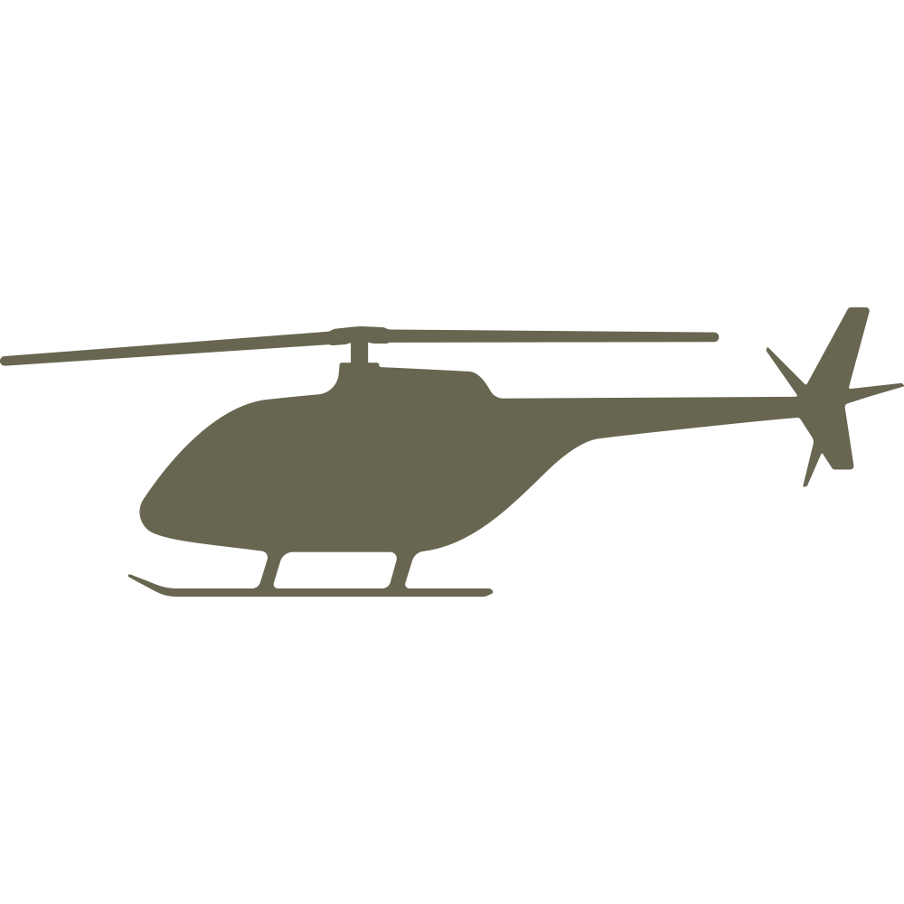 Helicopter Delrin Leather Stamp