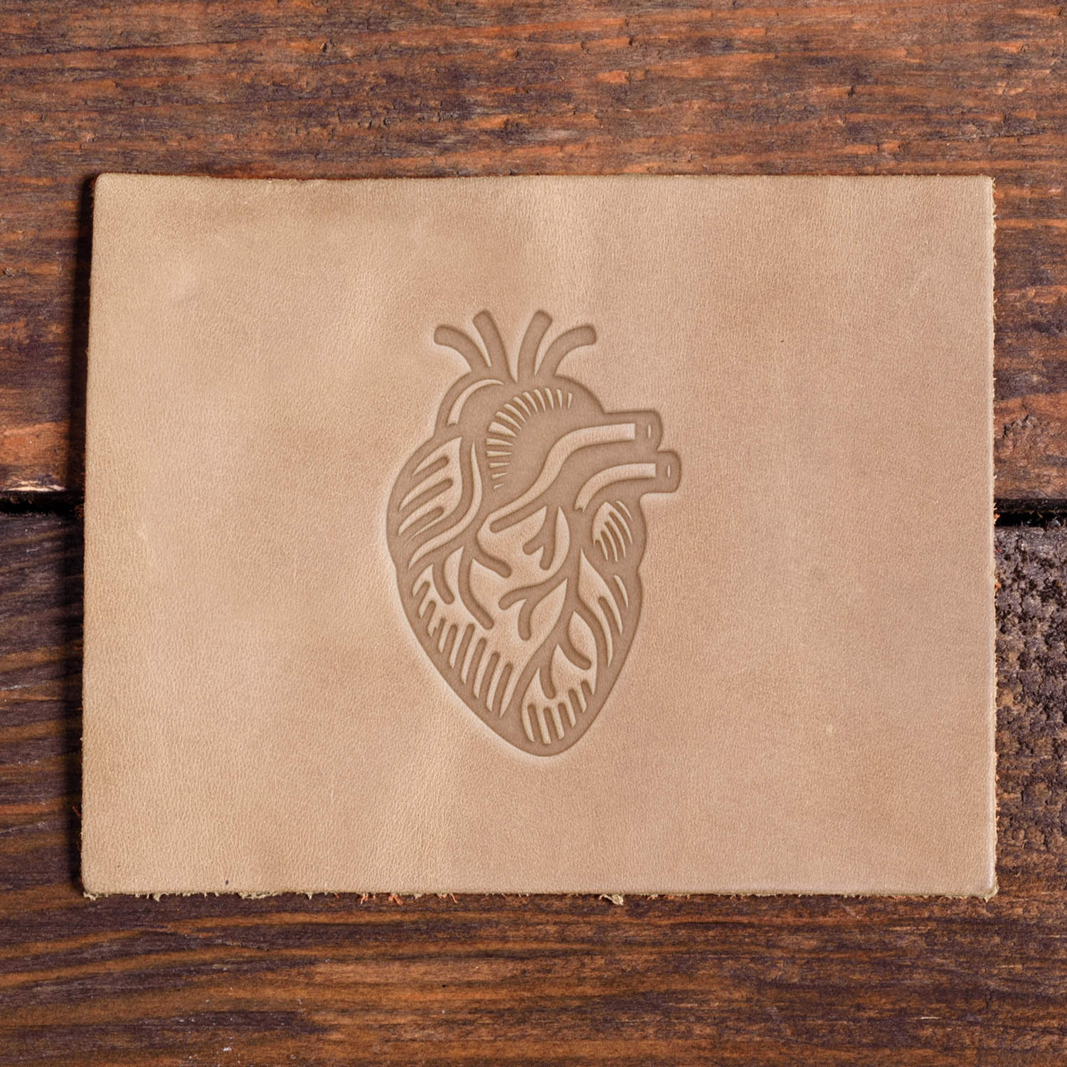 Human Heart Delrin Leather Stamp