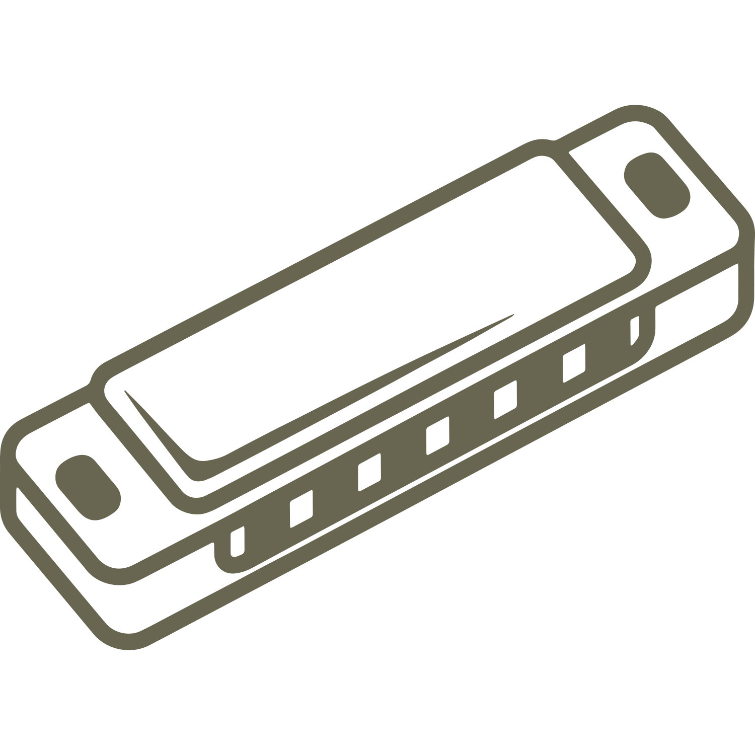 Harmonica Delrin Leather Stamp