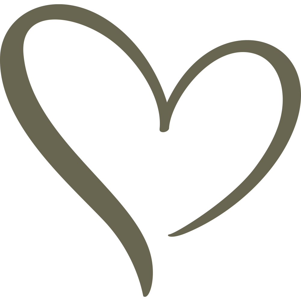 Calligraphic Heart Delrin Leather Stamp