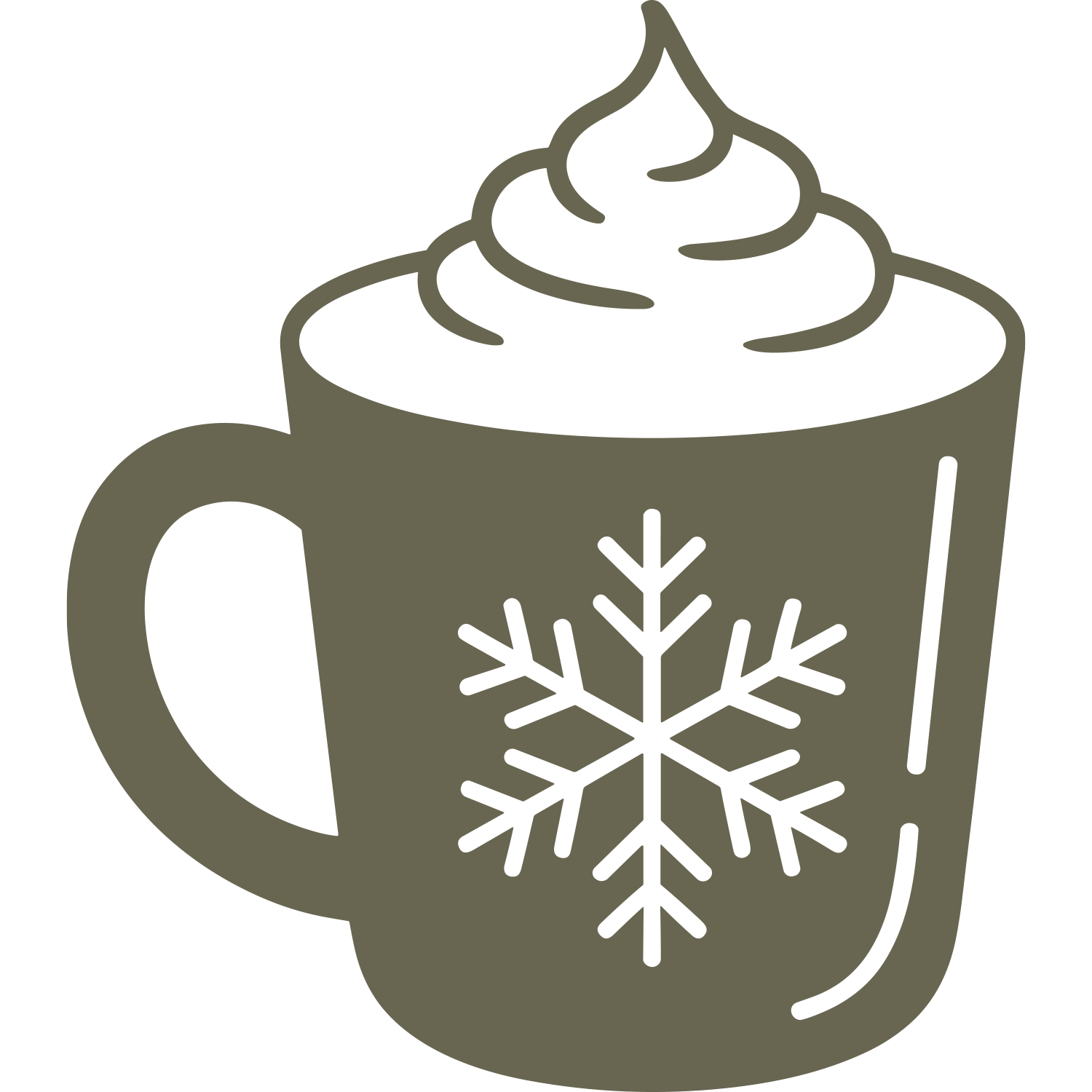 Mug of Hot Chocolate Delrin Leather Stamp