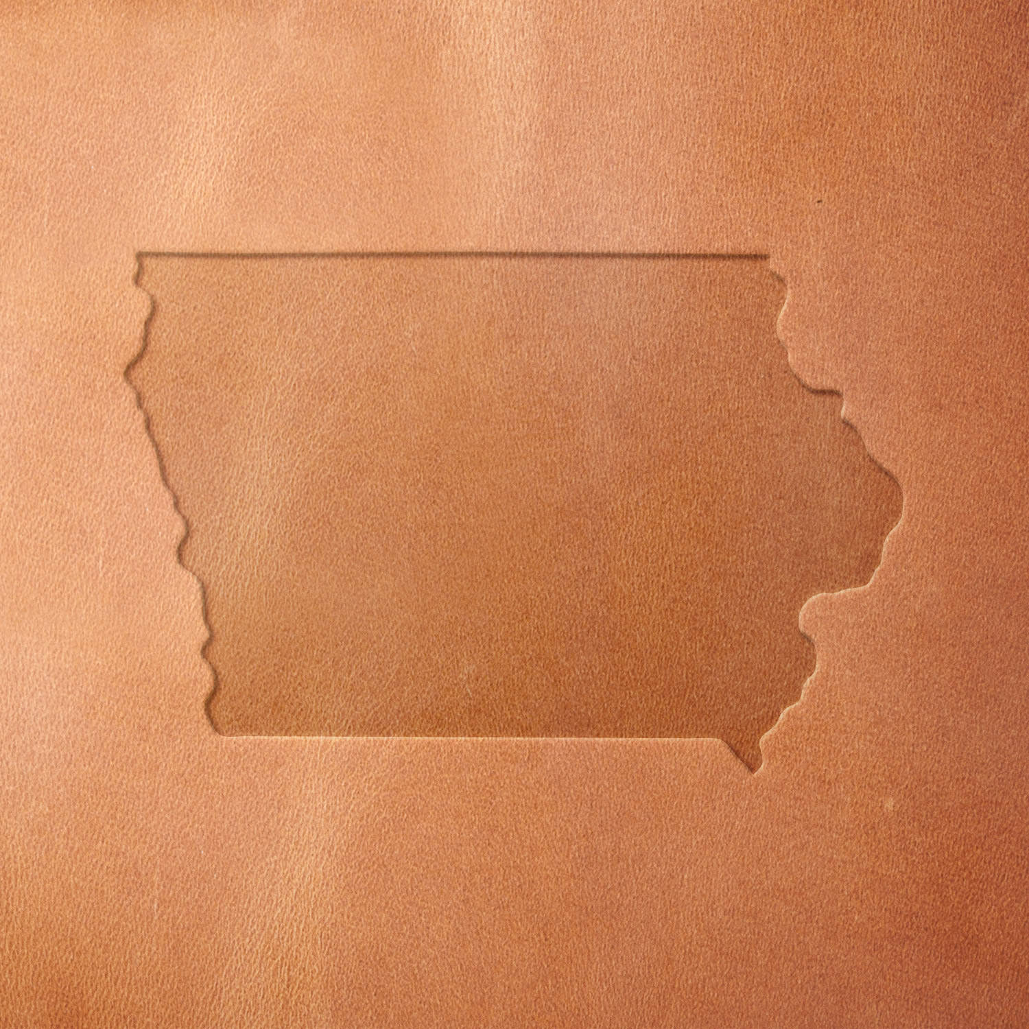 Iowa State Shape Delrin Leather Stamp