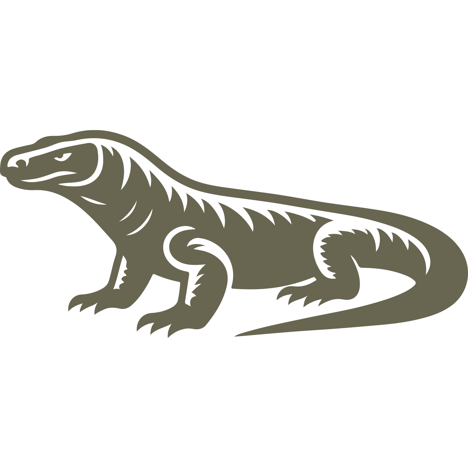 Komodo Dragon Delrin Leather Stamp