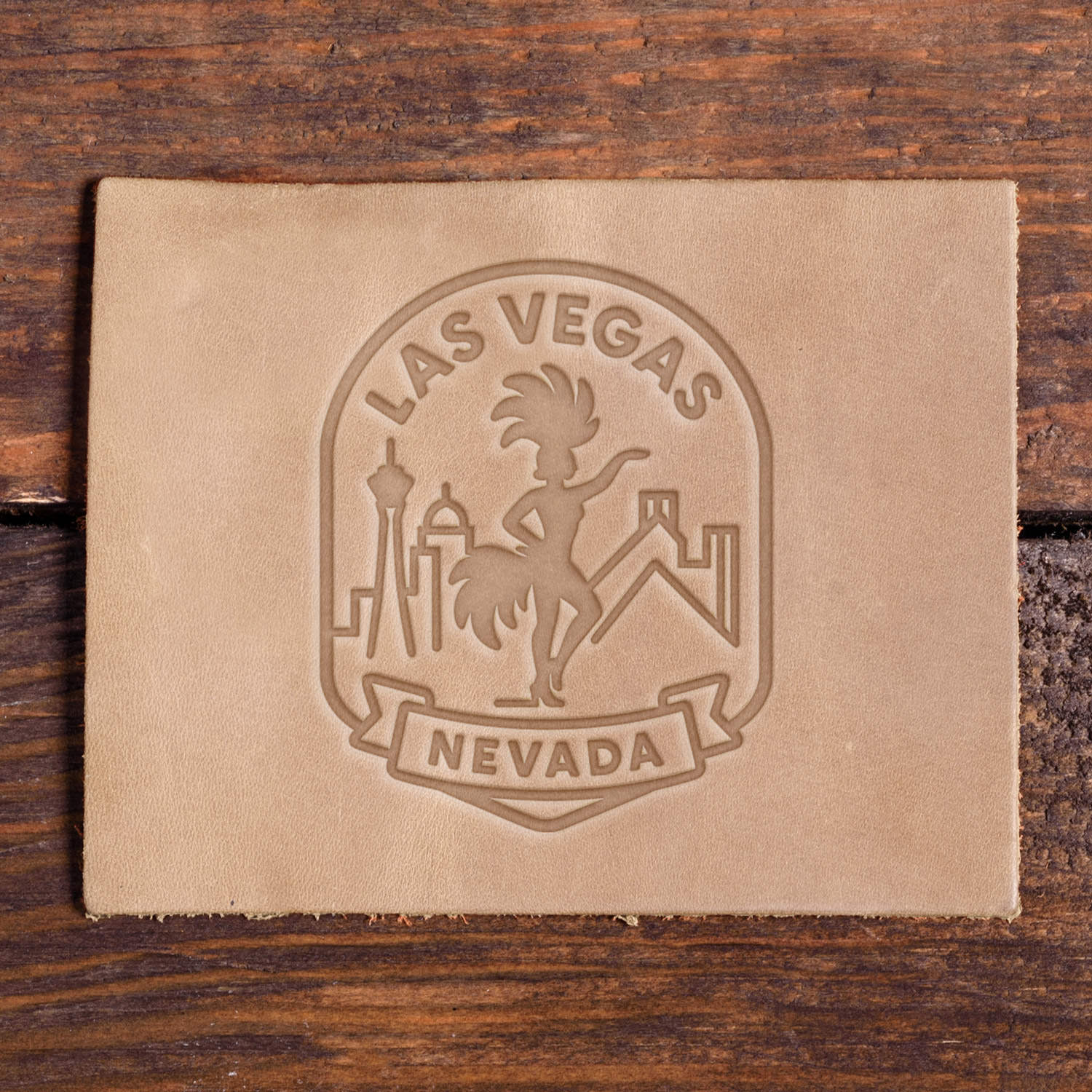 Las Vegas Nevada Badge Delrin Leather Stamp