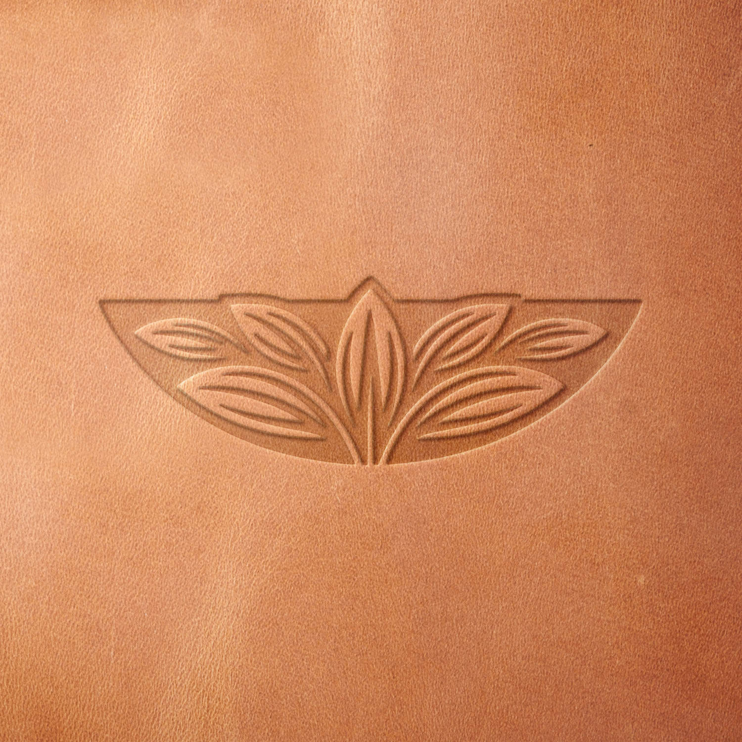 Decorative Leaf Border Delrin Leather Stamp