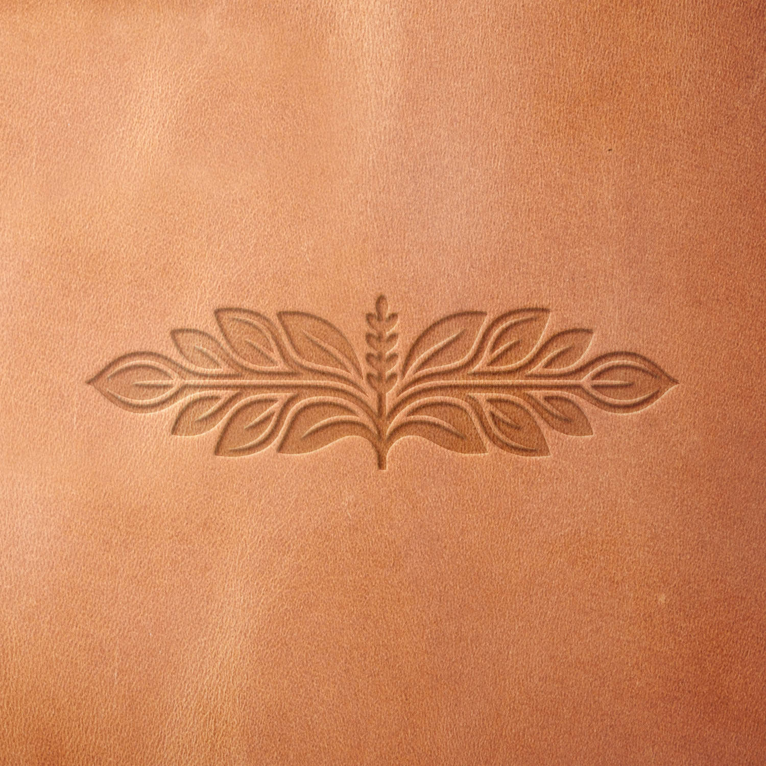Decorative Leaf Border Delrin Leather Stamp