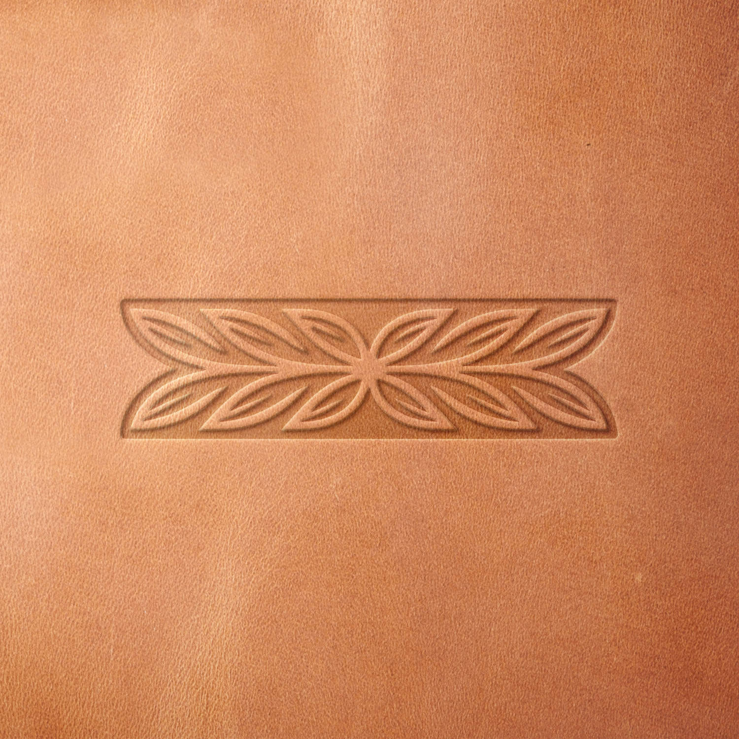 Decorative Leaf Line Delrin Leather Stamp