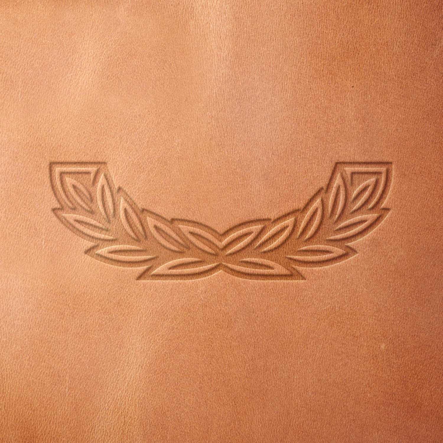 Leafy Wreath Arch Delrin Leather Stamp