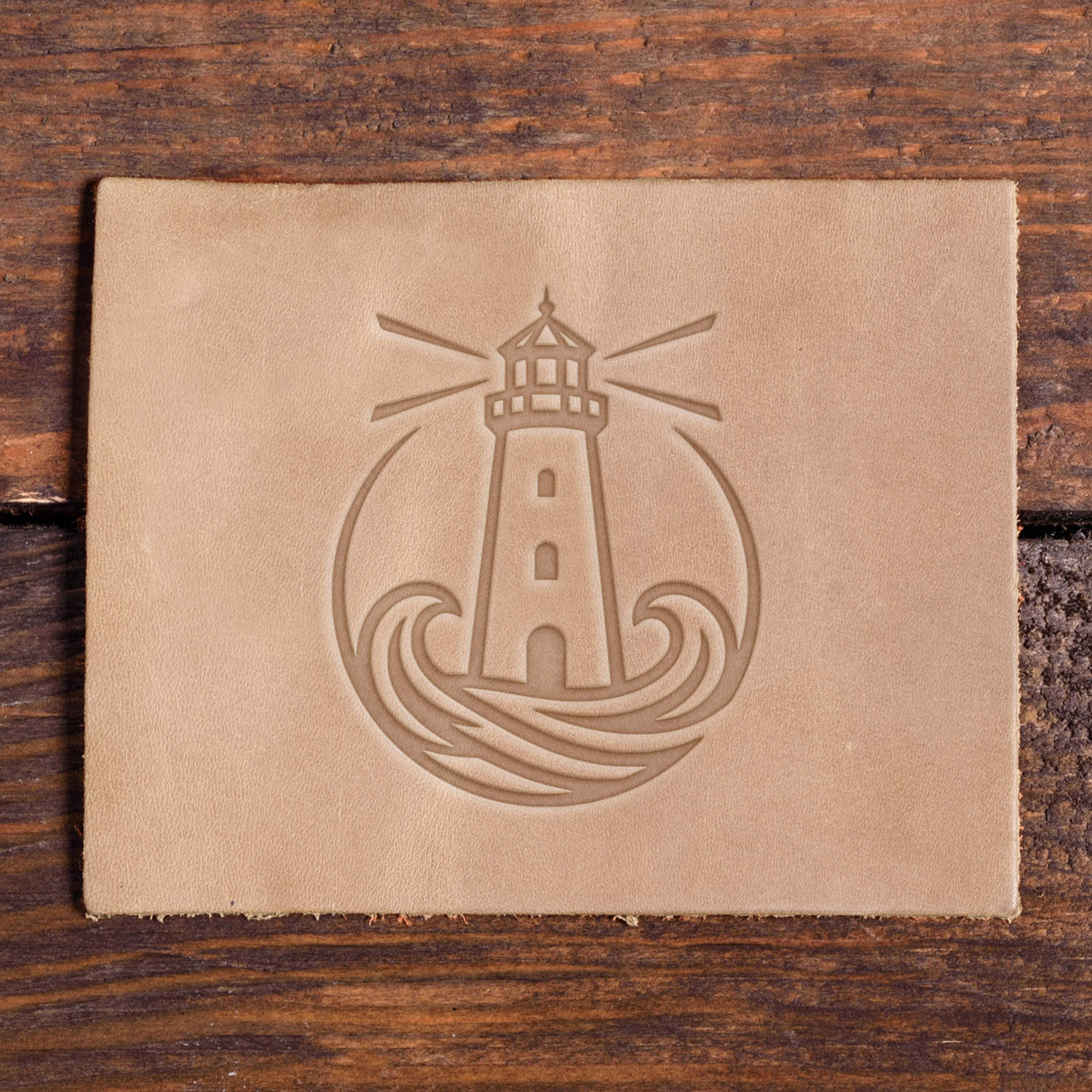 Lighthouse on Water Delrin Leather Stamp