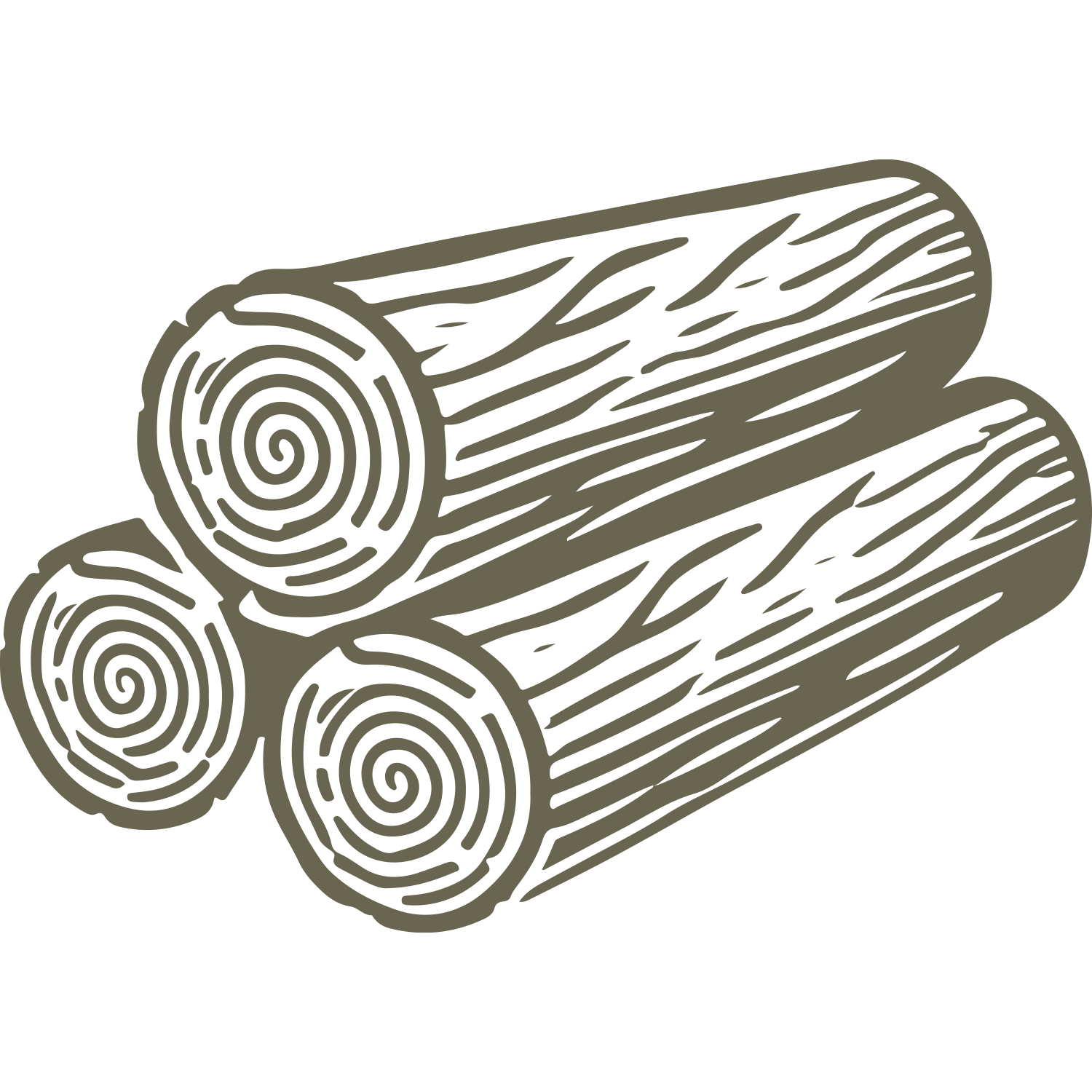 Pile of Logs Delrin Leather Stamp