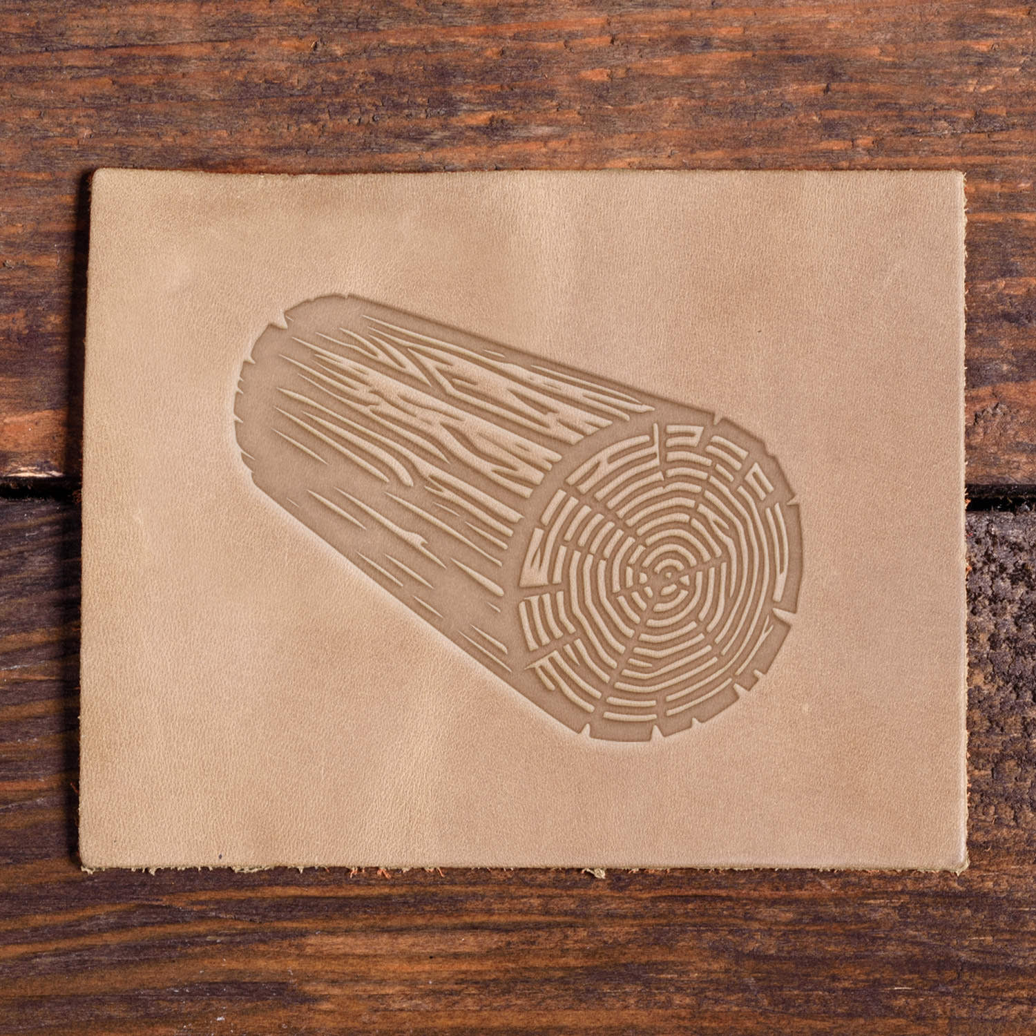 Log Delrin Leather Stamp