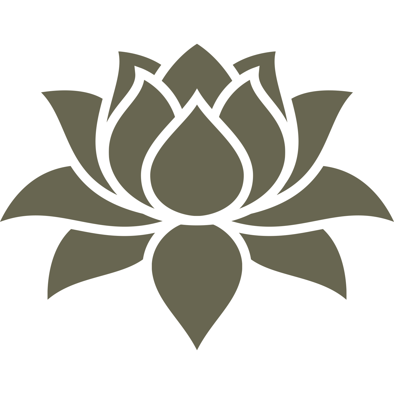 Stylized lotus flower outline, designed for use with a Delrin leather stamp—perfect for adding a peaceful, spiritual, or yoga-inspired touch to leather projects.