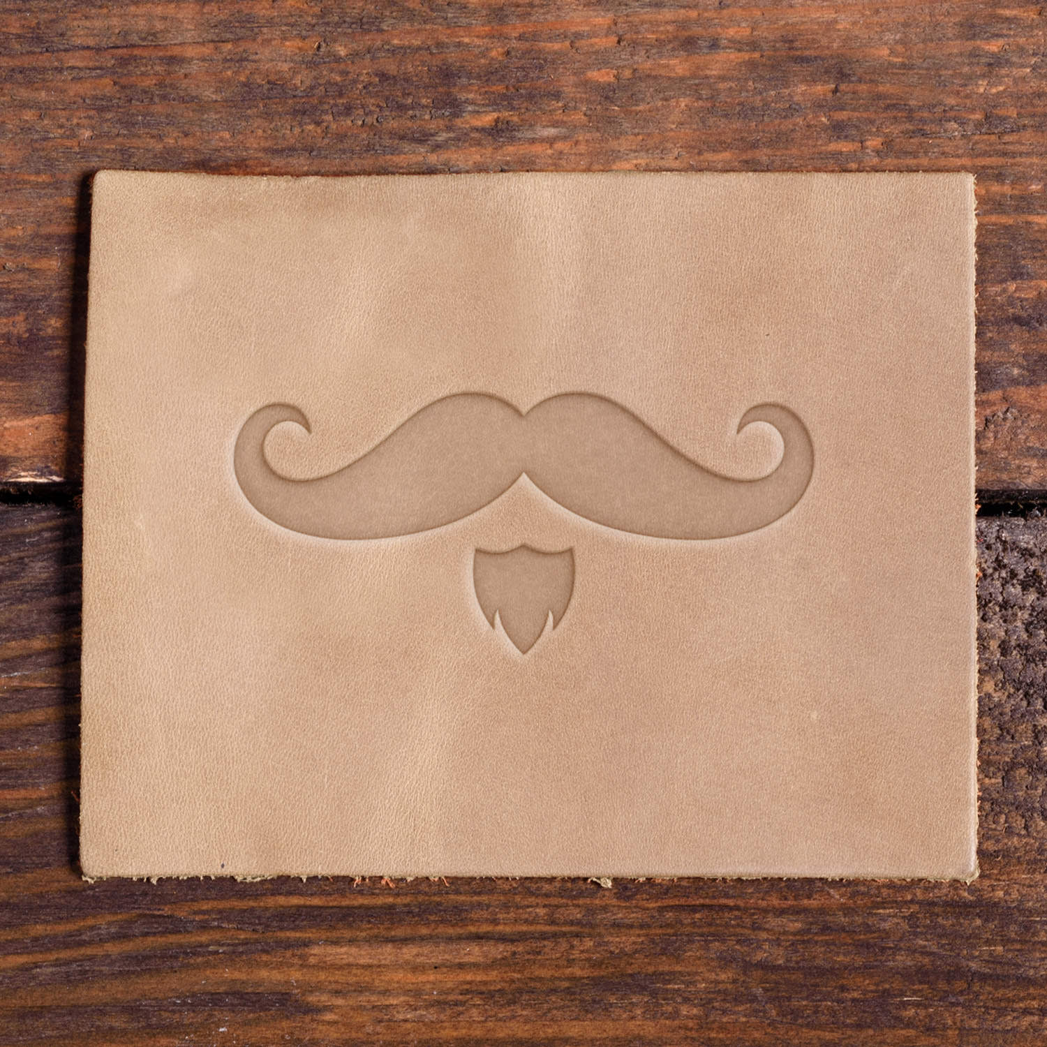 Mustache Delrin Leather Stamp