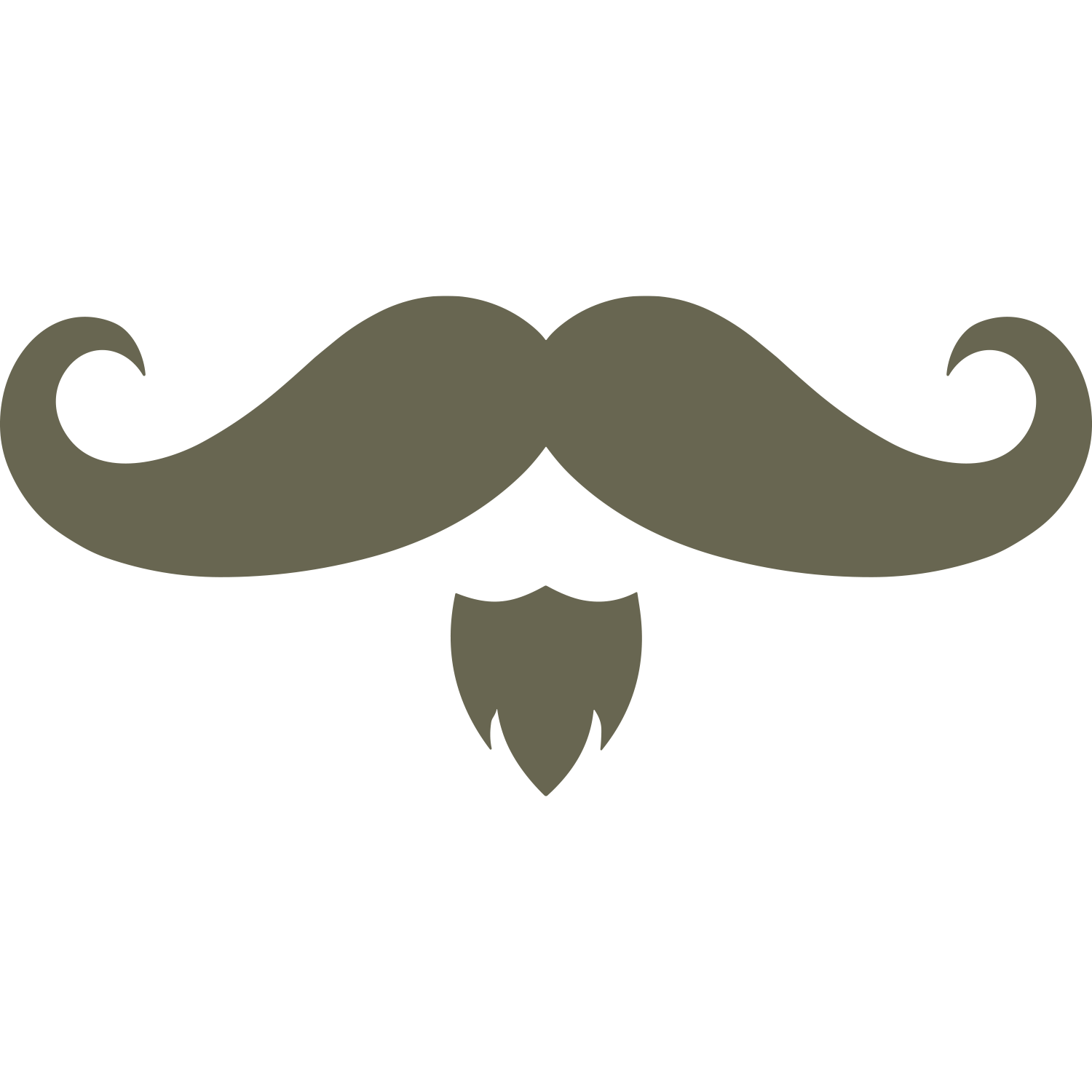 Mustache Delrin Leather Stamp