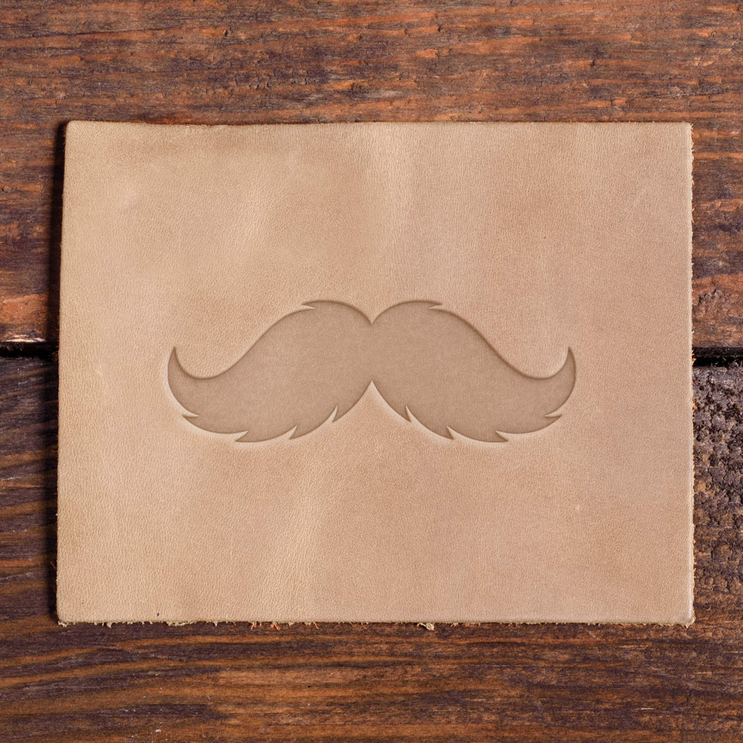 Bushy Mustache Delrin Leather Stamp