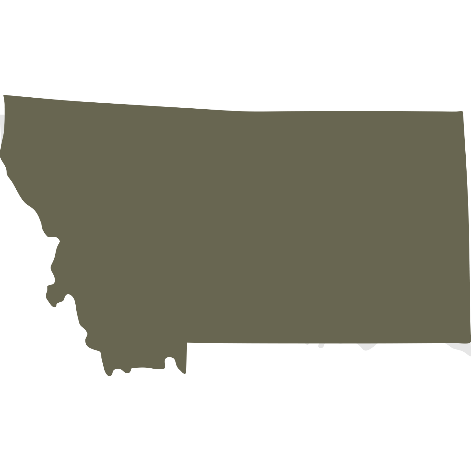 Montana State Shape Delrin Leather Stamp