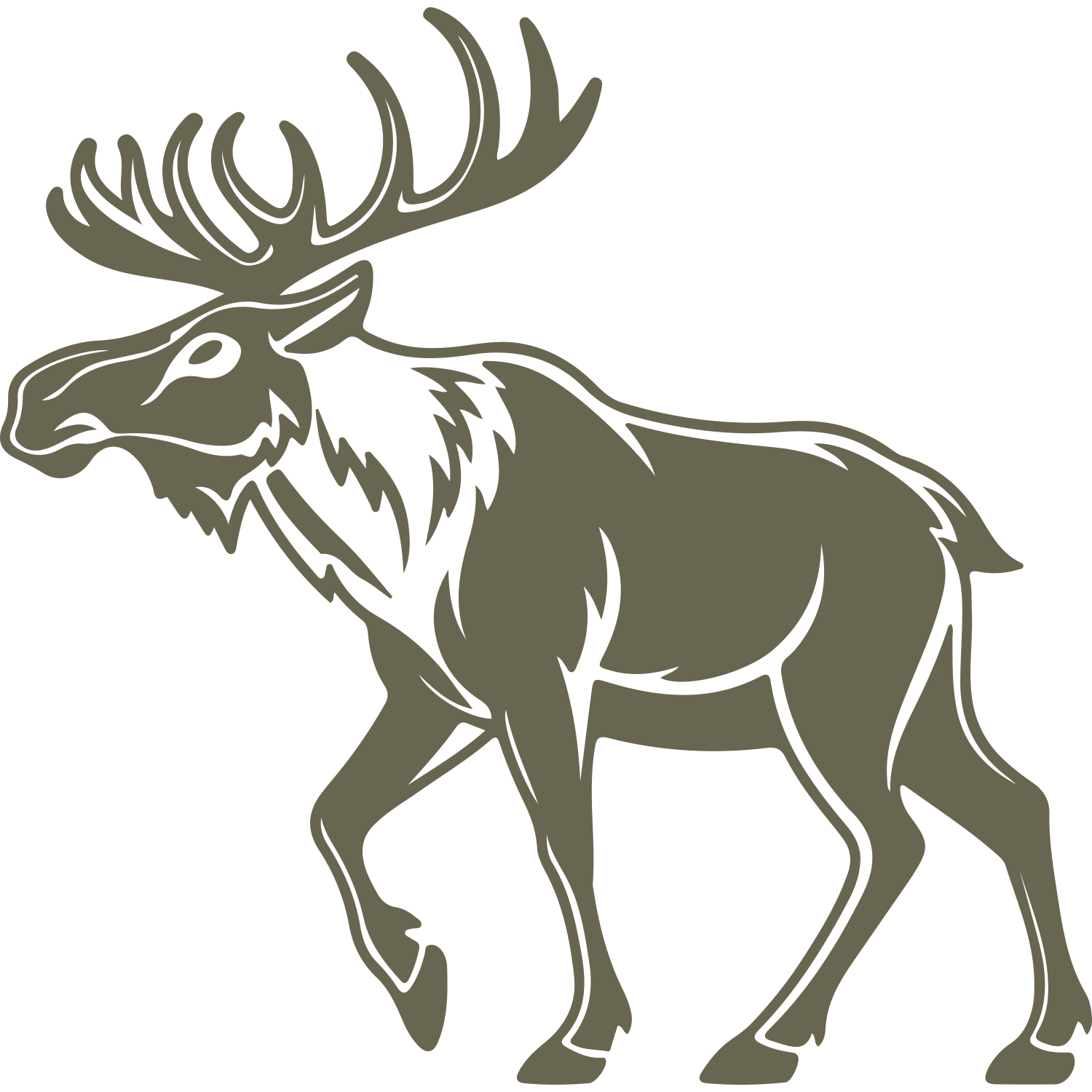 Moose Delrin Leather Stamp