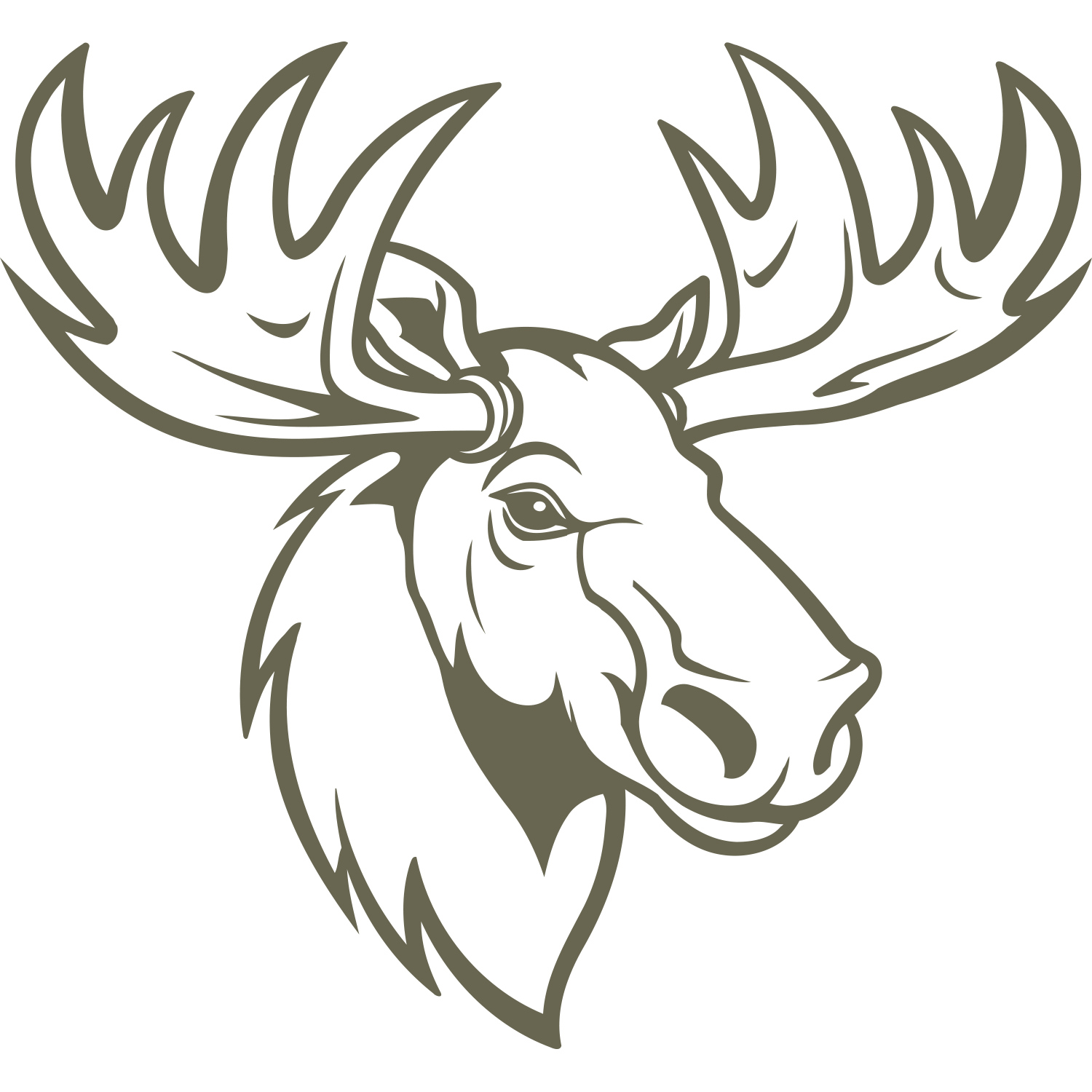 Moose Head Delrin Leather Stamp