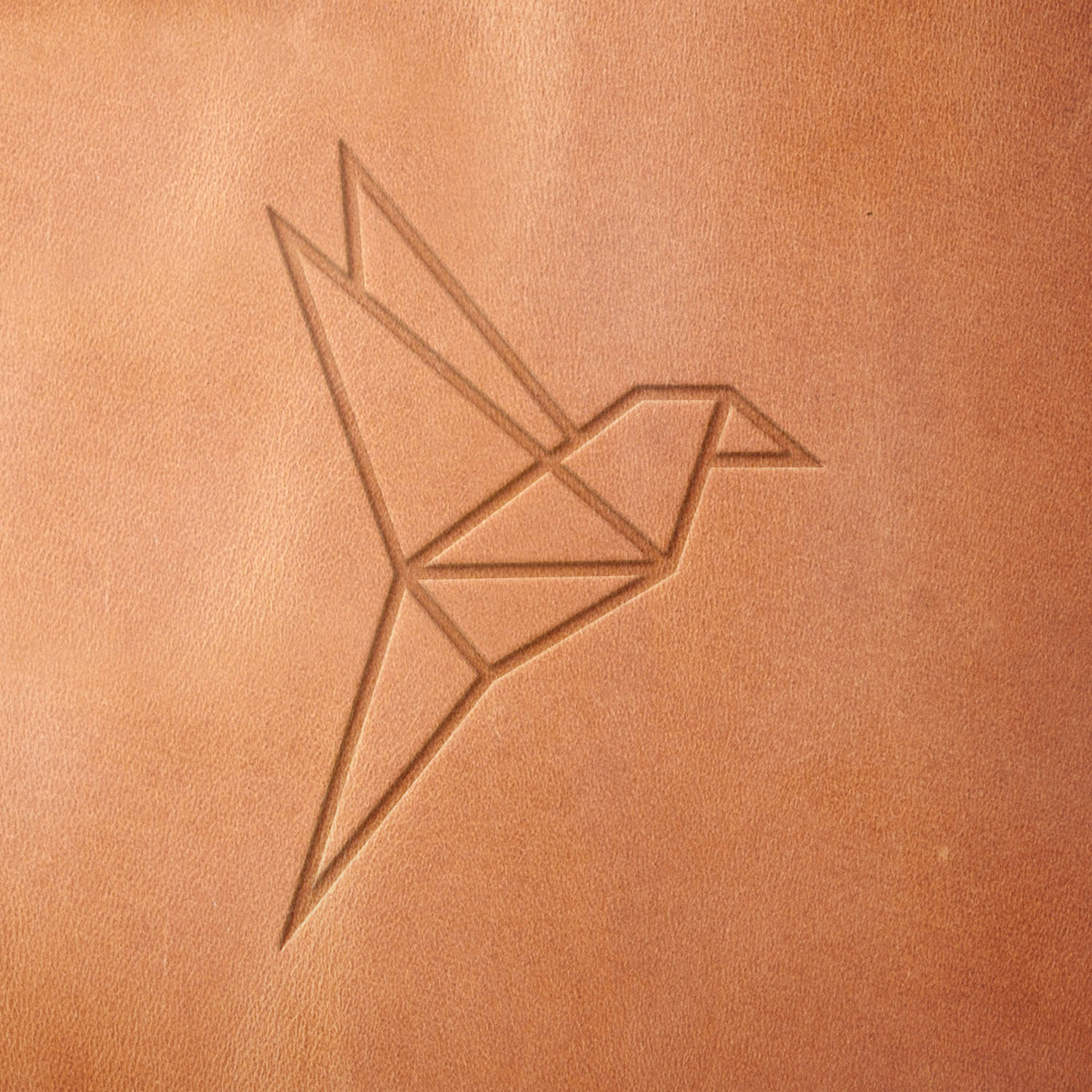 Origami Bird Delrin Leather Stamp