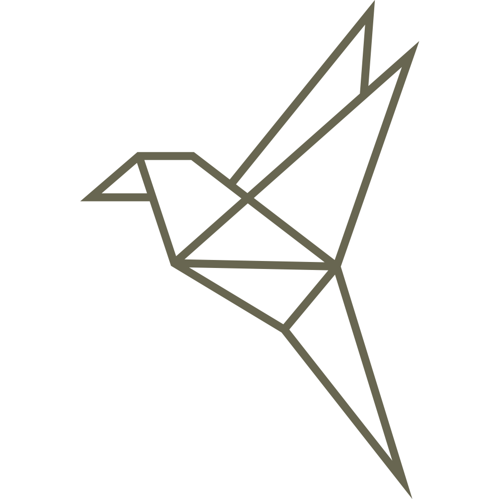 Origami Bird Delrin Leather Stamp