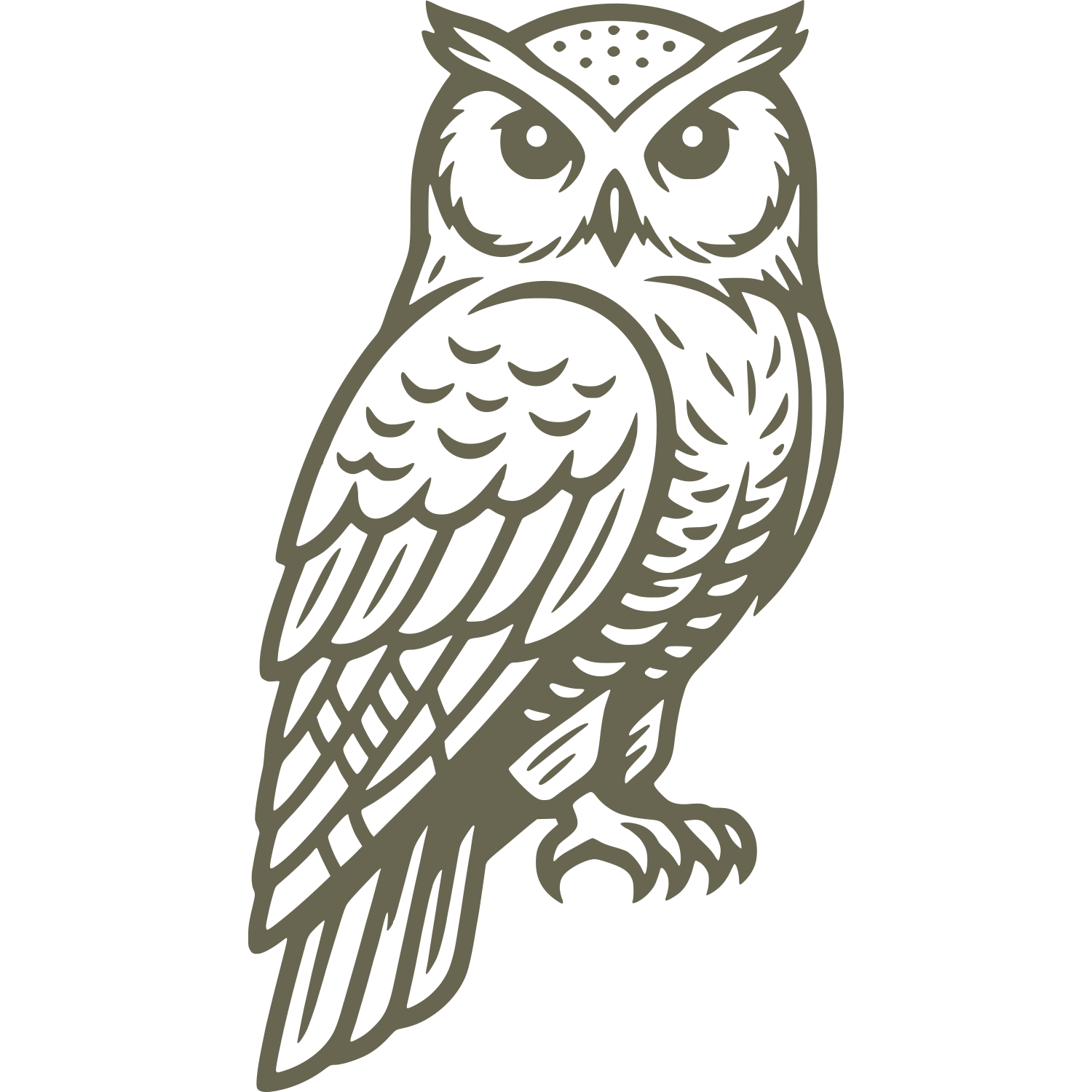 Owl Delrin Leather Stamp