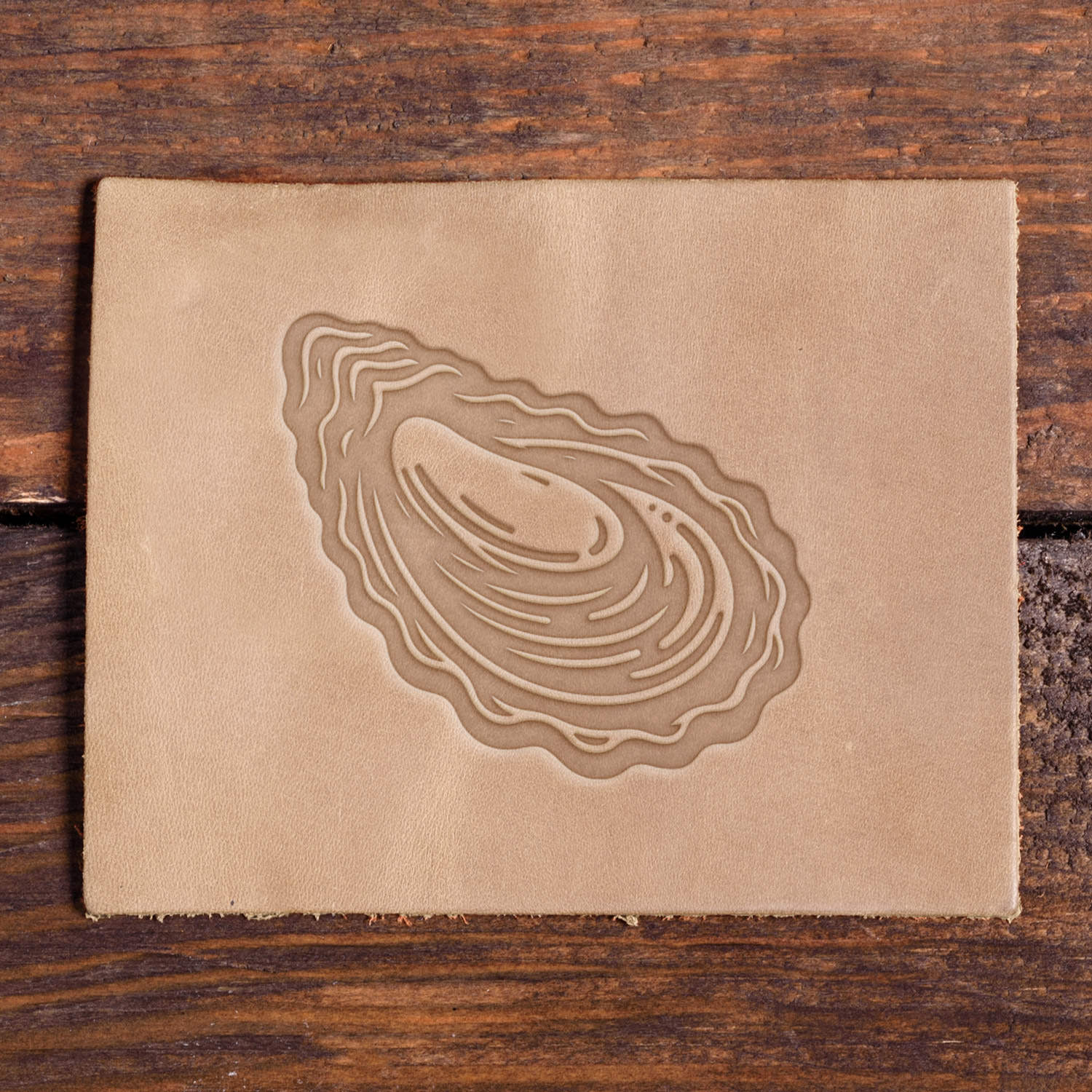 Oyster Shell Delrin Leather Stamp