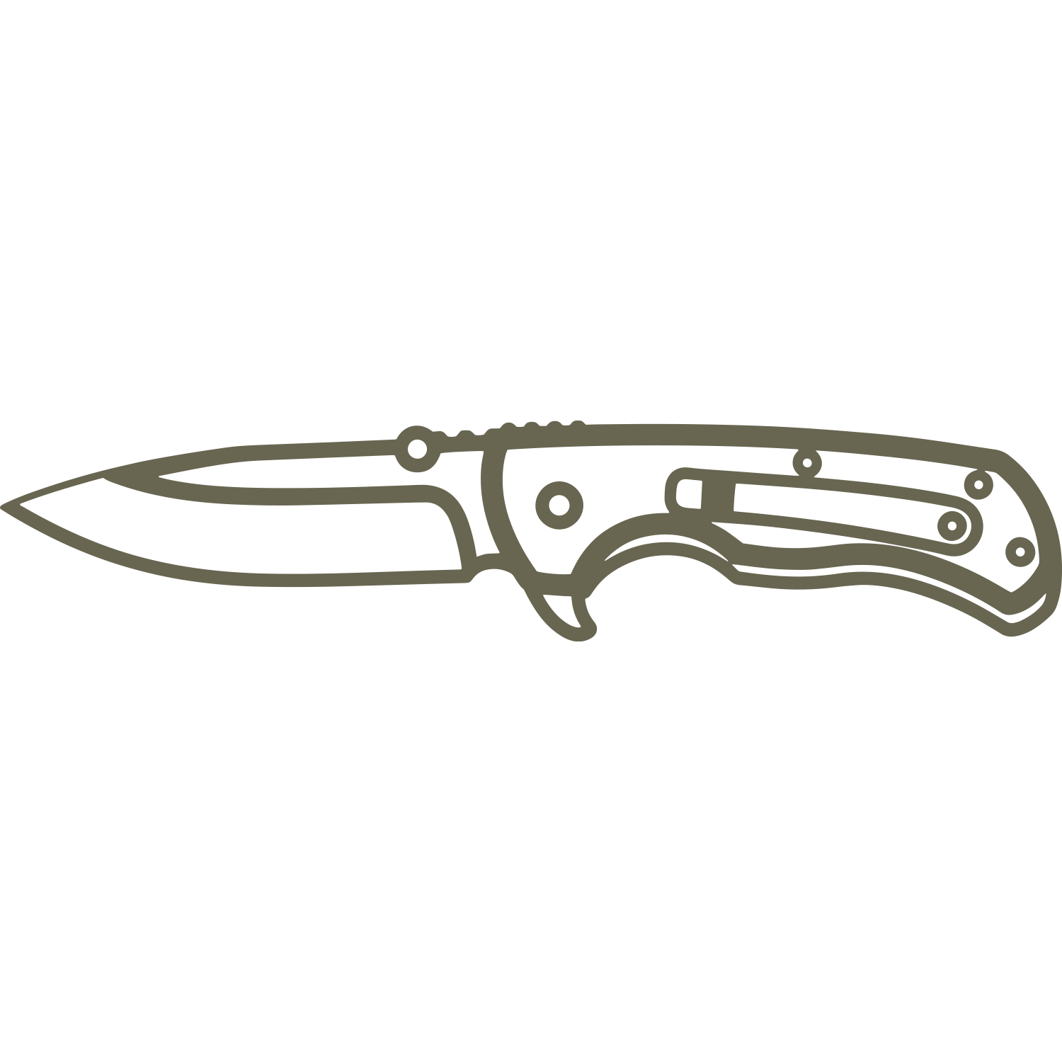 Folding Pocket Knife Delrin Leather Stamp