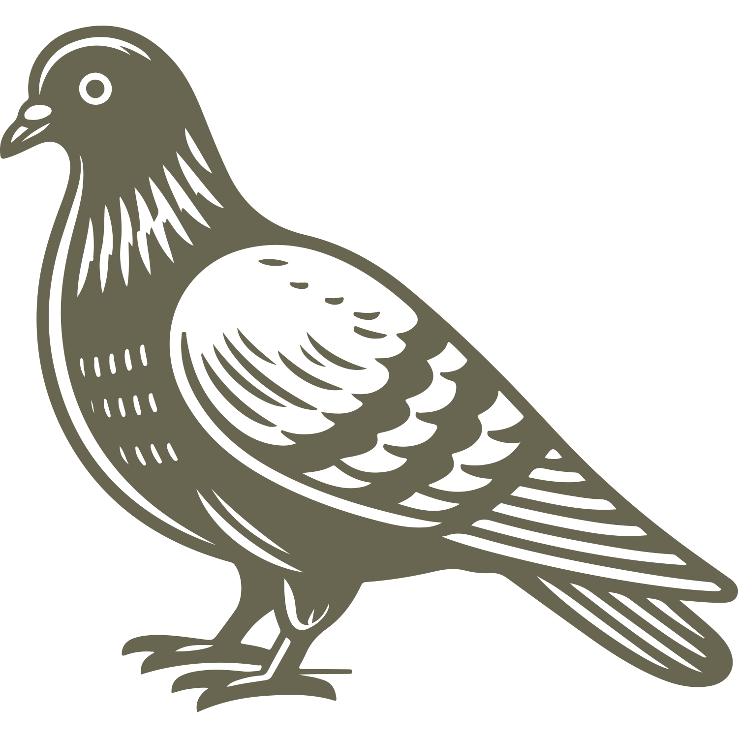 Pigeon Delrin Leather Stamp