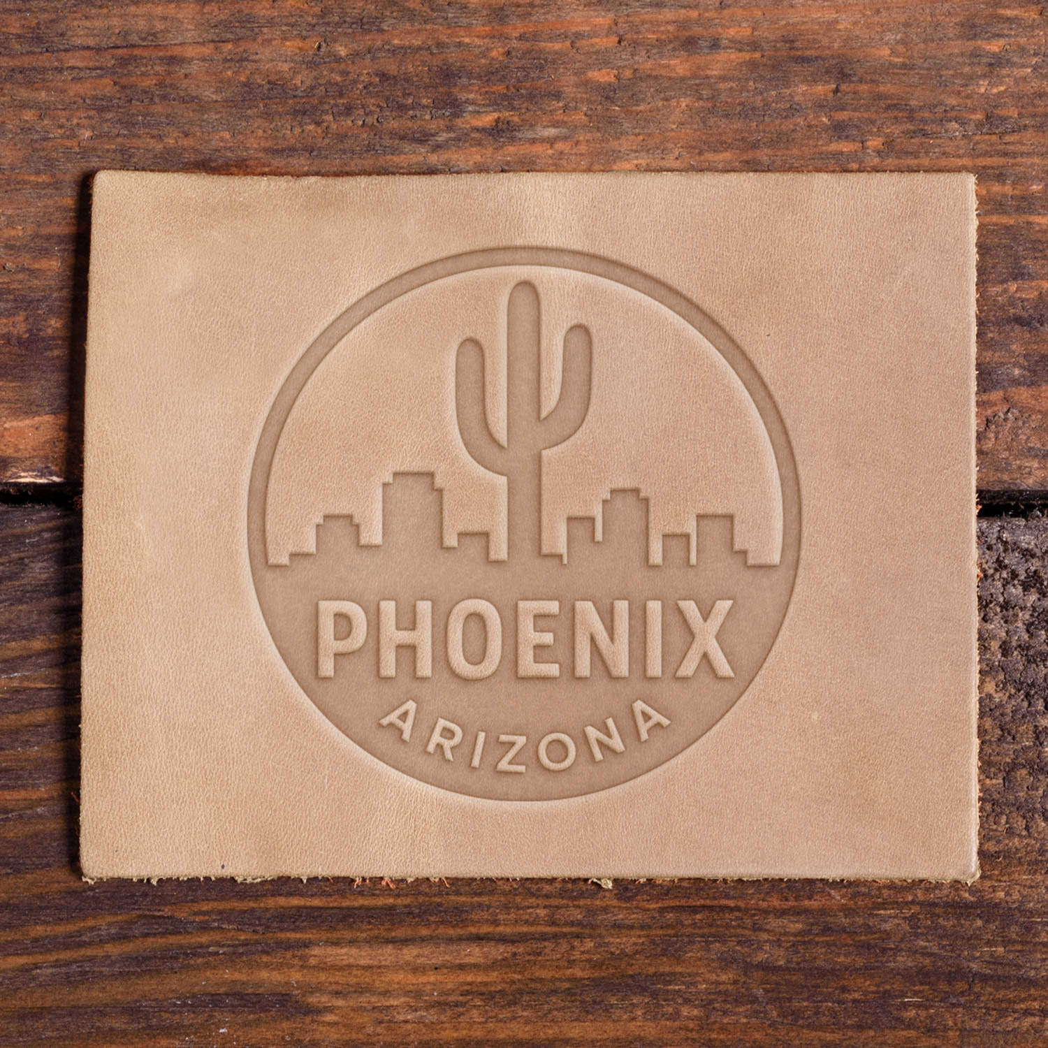 Phoenix Arizona Badge Delrin Leather Stamp