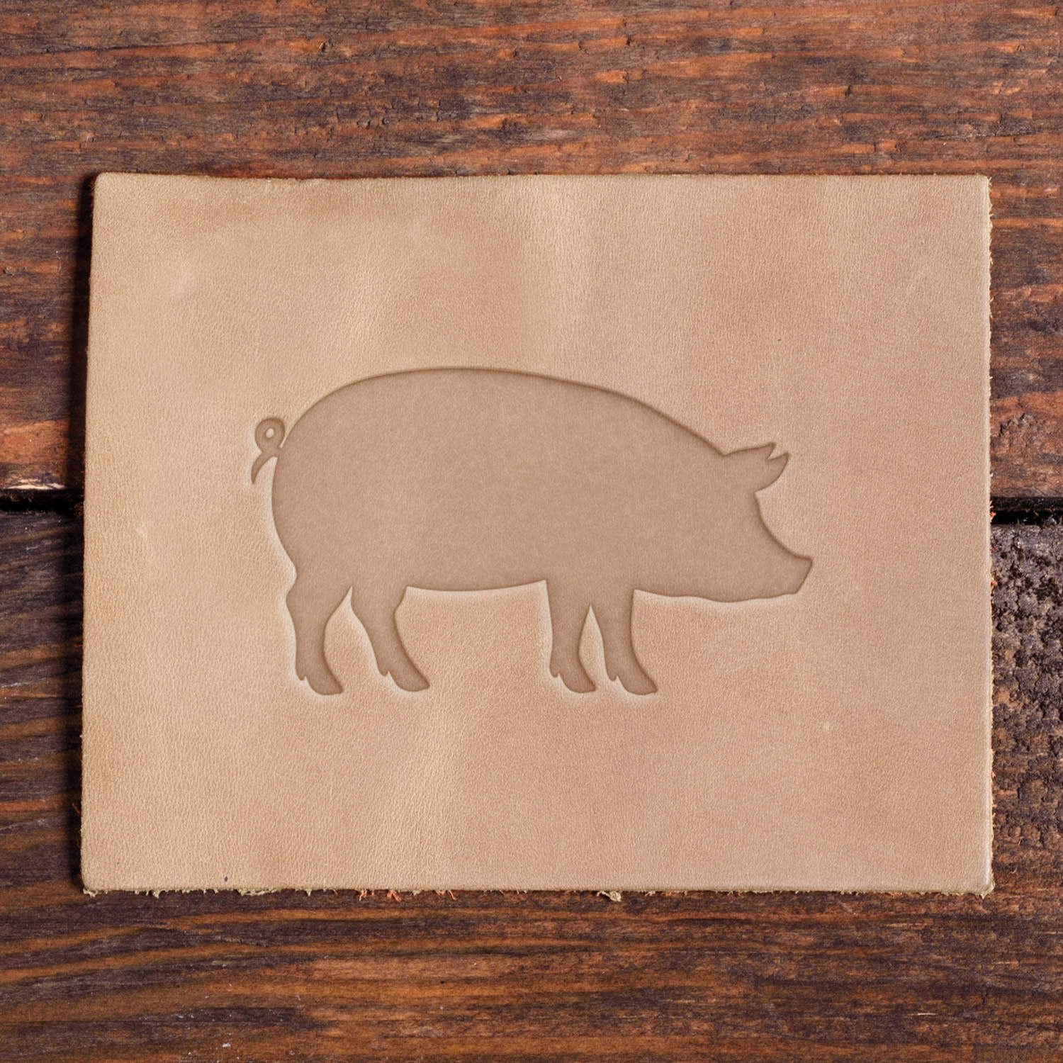 Pig Delrin Leather Stamp