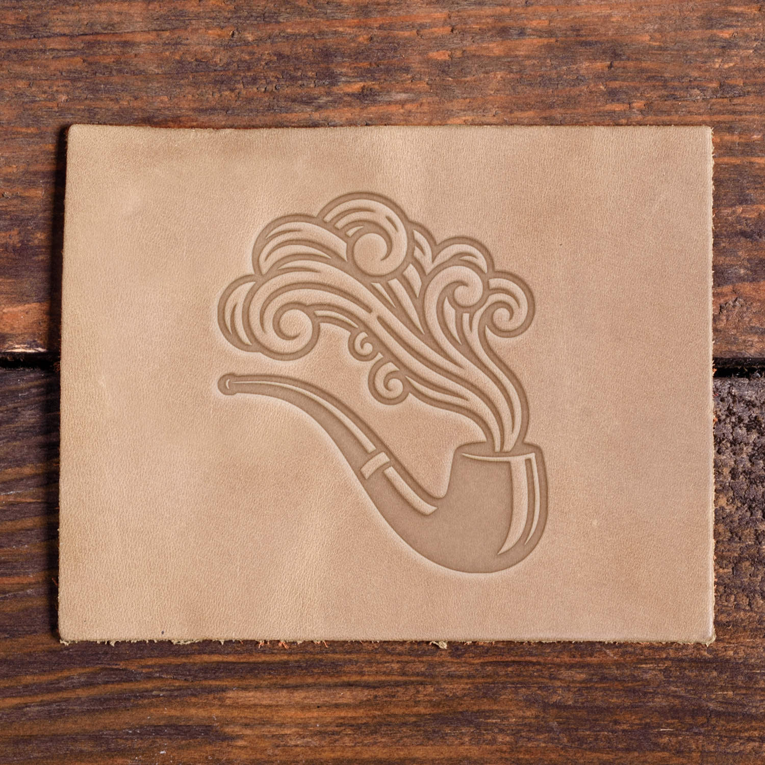Smoking Pipe Delrin Leather Stamp