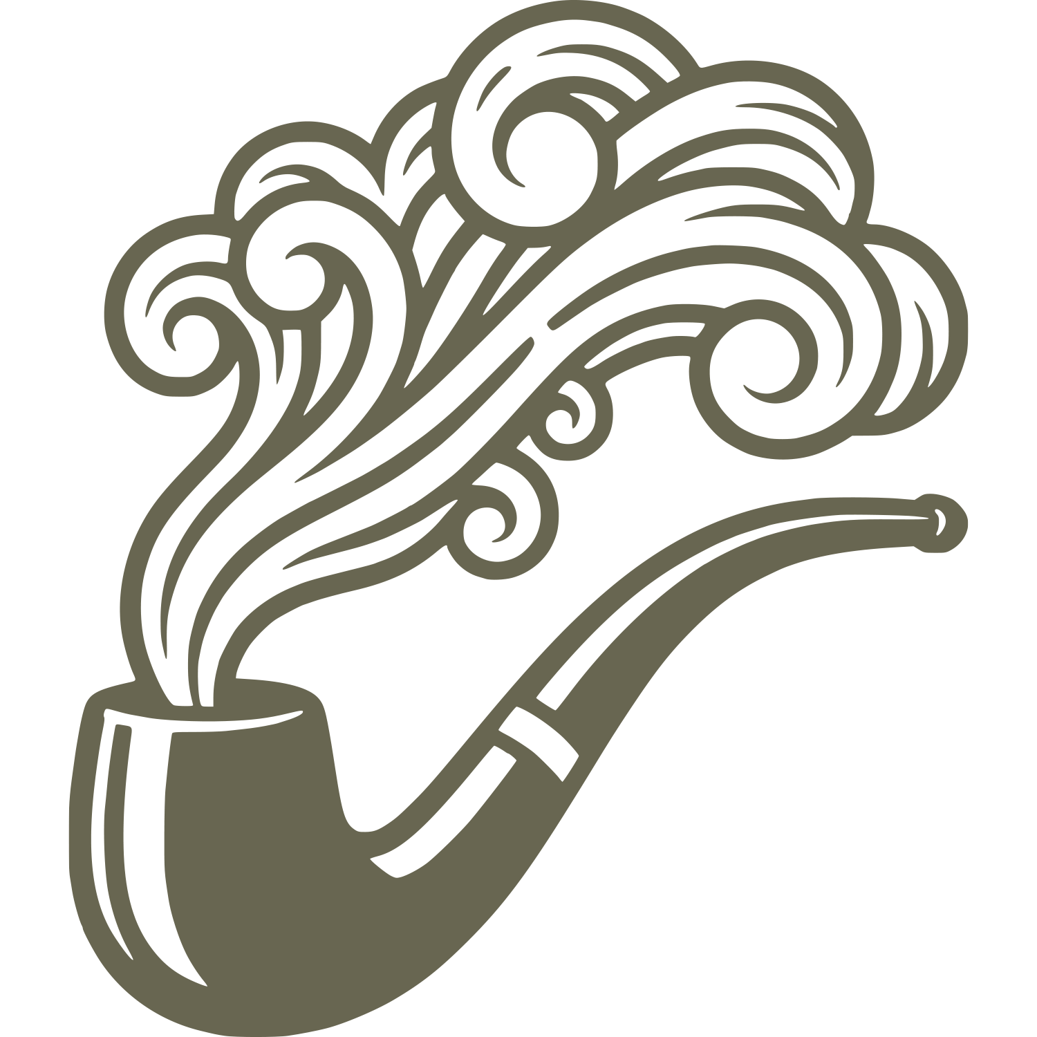 Smoking Pipe Delrin Leather Stamp