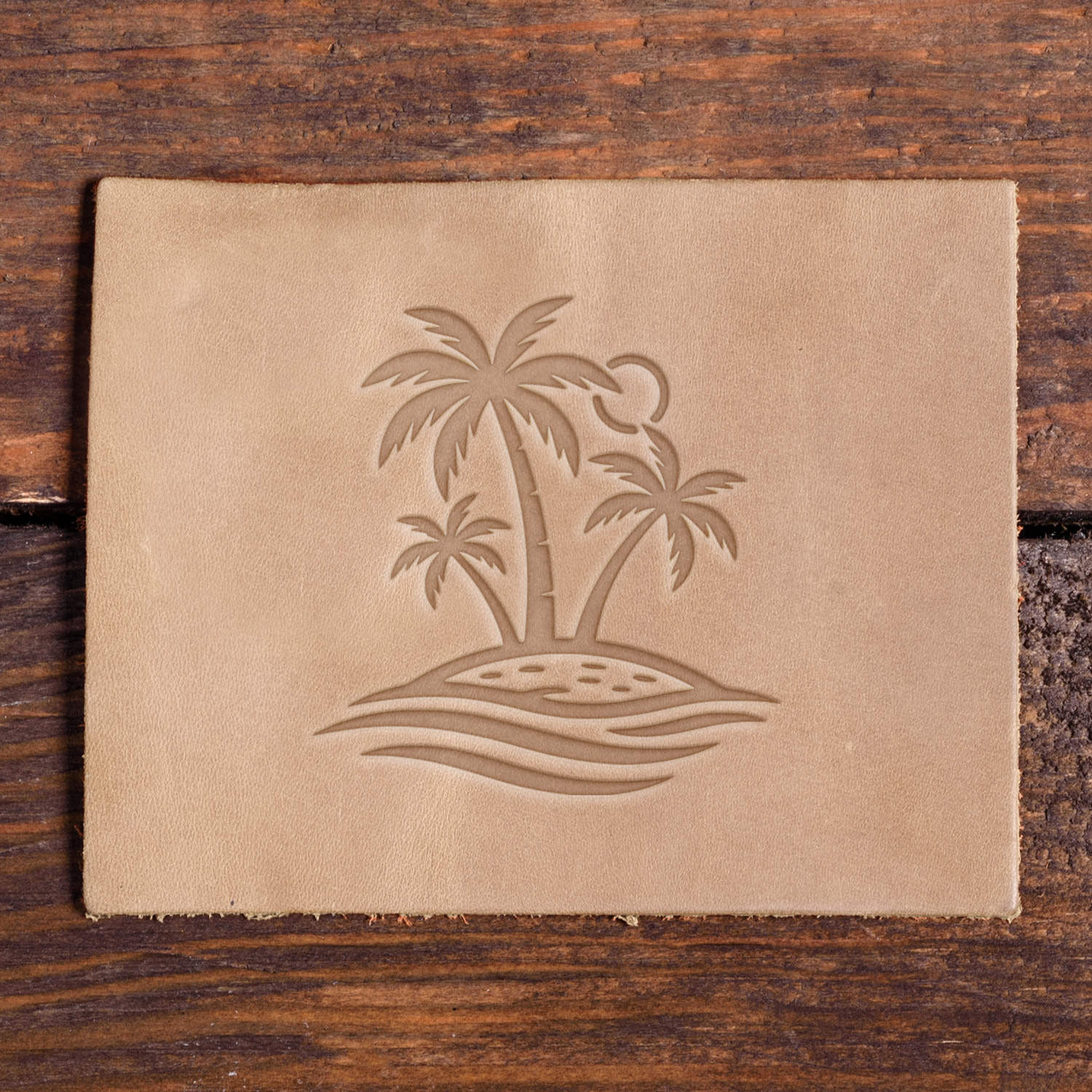Island Palm Tree Delrin Leather Stamp