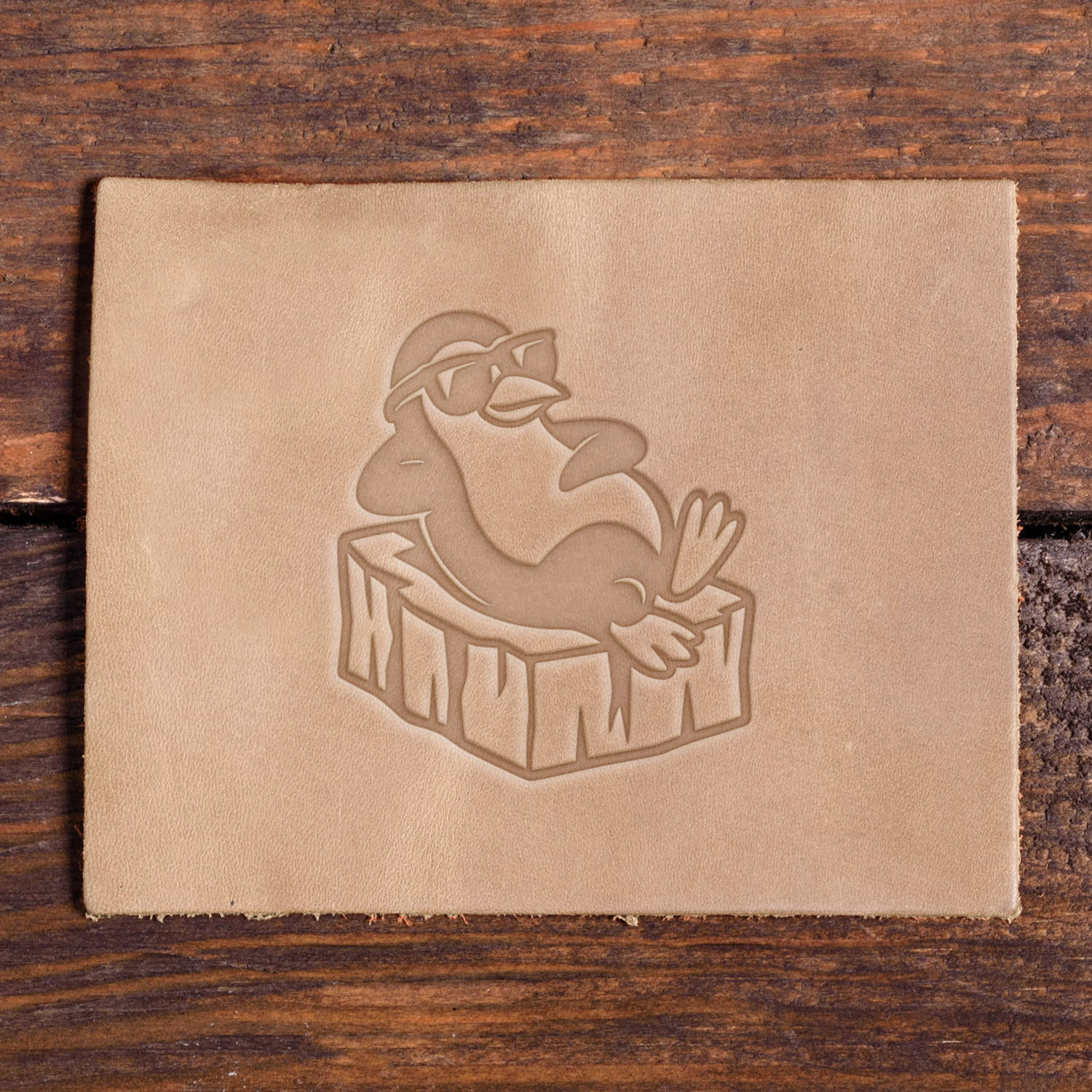 Penguin Chillin on Ice Delrin Leather Stamp