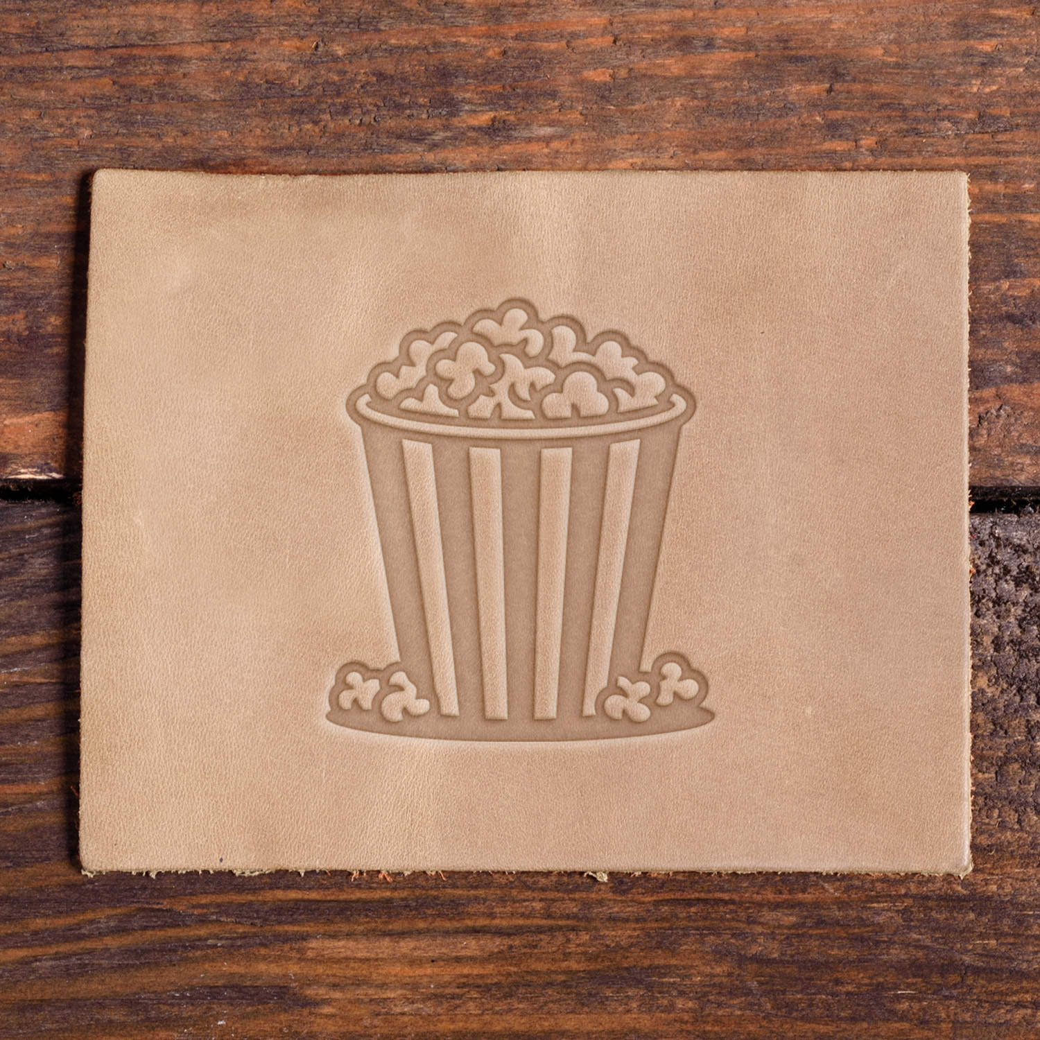 Popcorn Bucket Delrin Leather Stamp