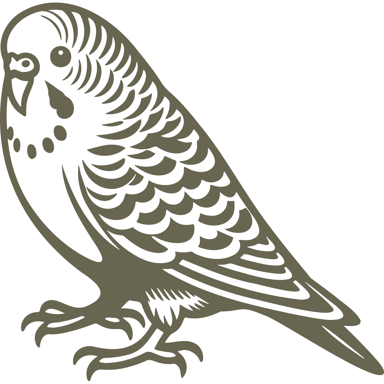 Parakeet Delrin Leather Stamp