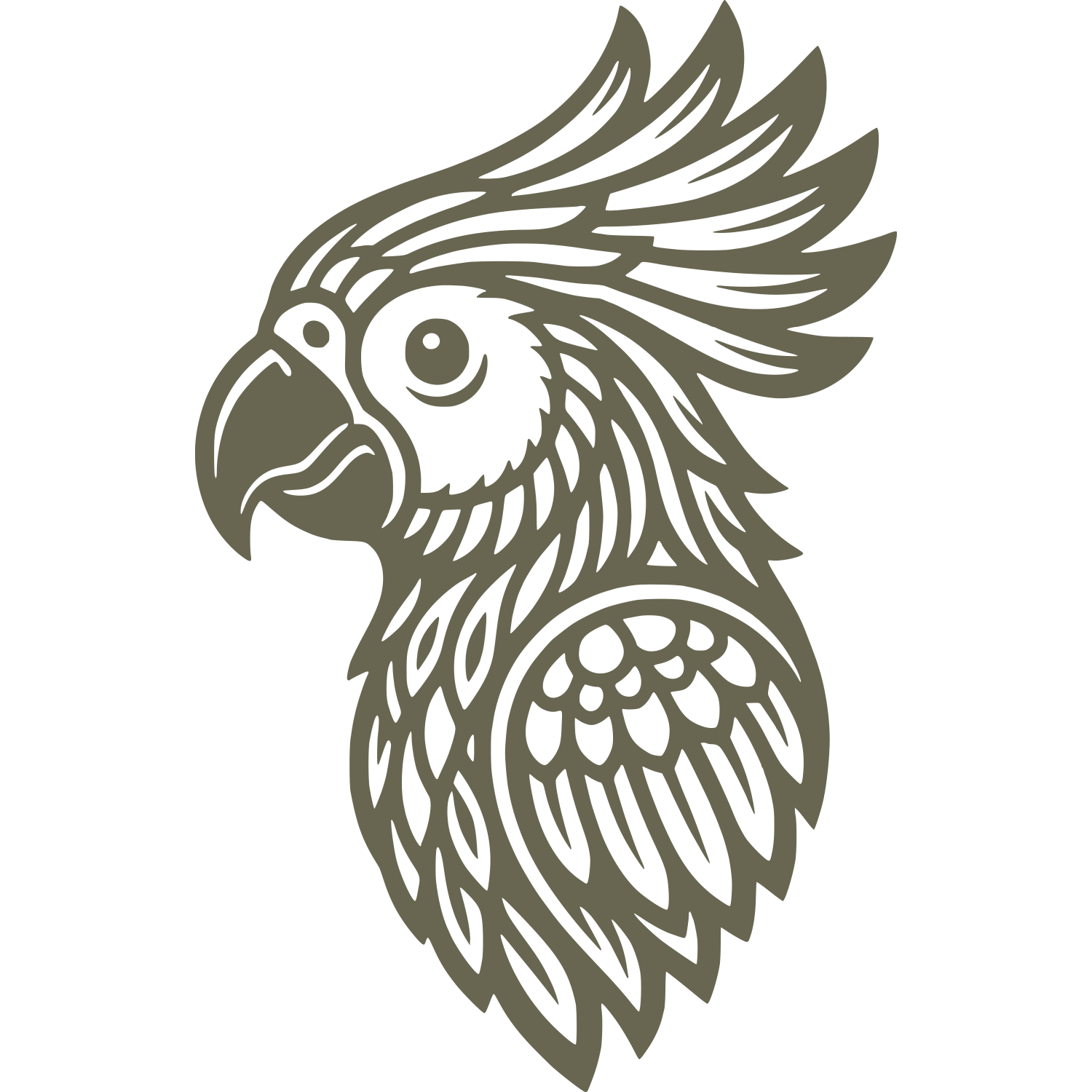 Parrot Head Delrin Leather Stamp