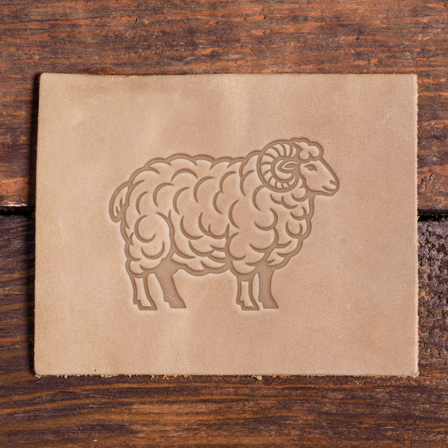 Fluffy Ram Delrin Leather Stamp