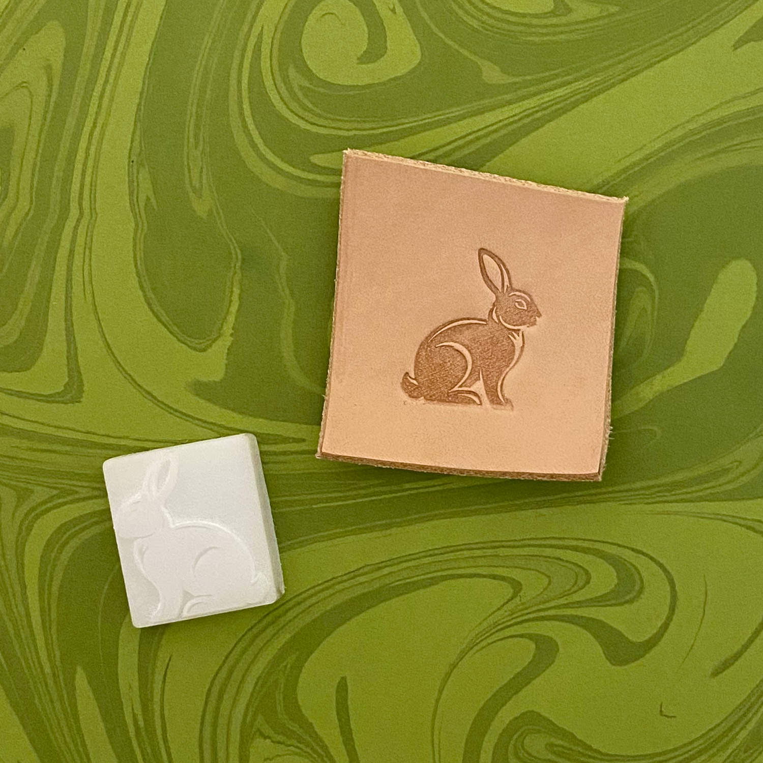 Rabbit Delrin Leather Stamp