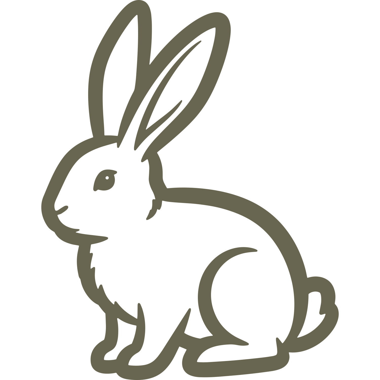 Rabbit Delrin Leather Stamp