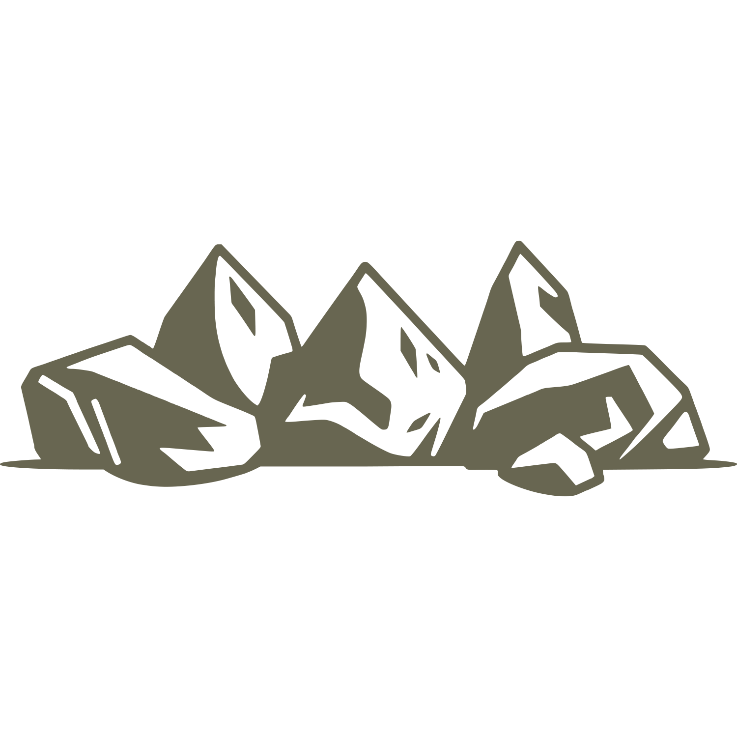 Rocks Delrin Leather Stamp