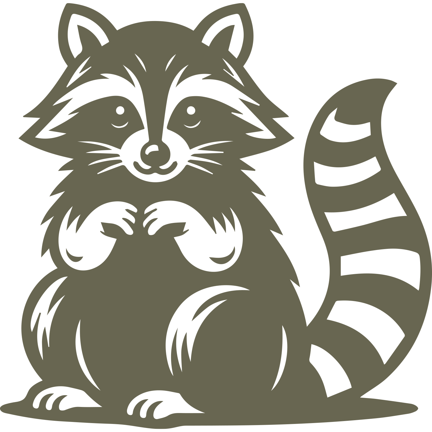 Cute Raccoon Delrin Leather Stamp