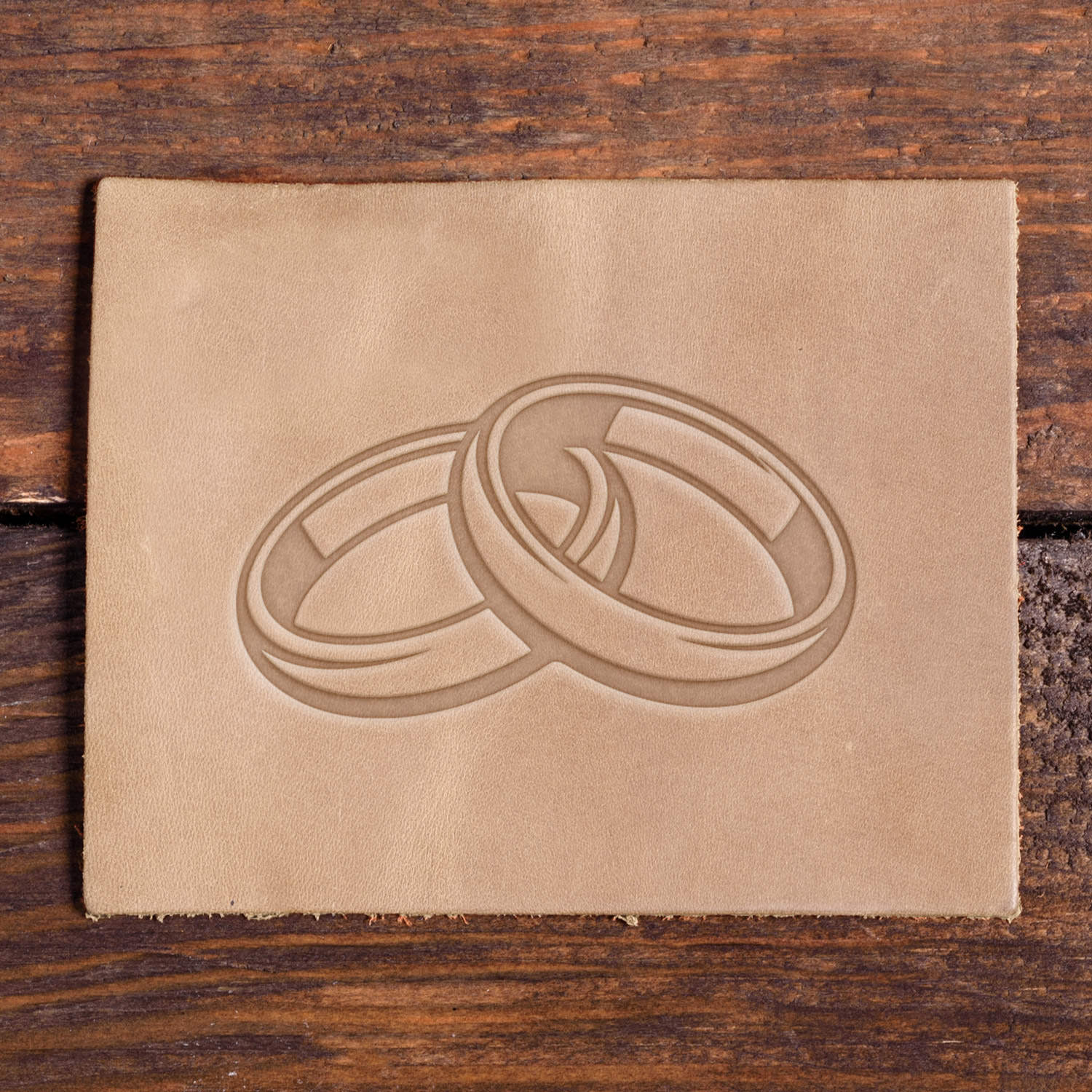 Wedding Rings Delrin Leather Stamp