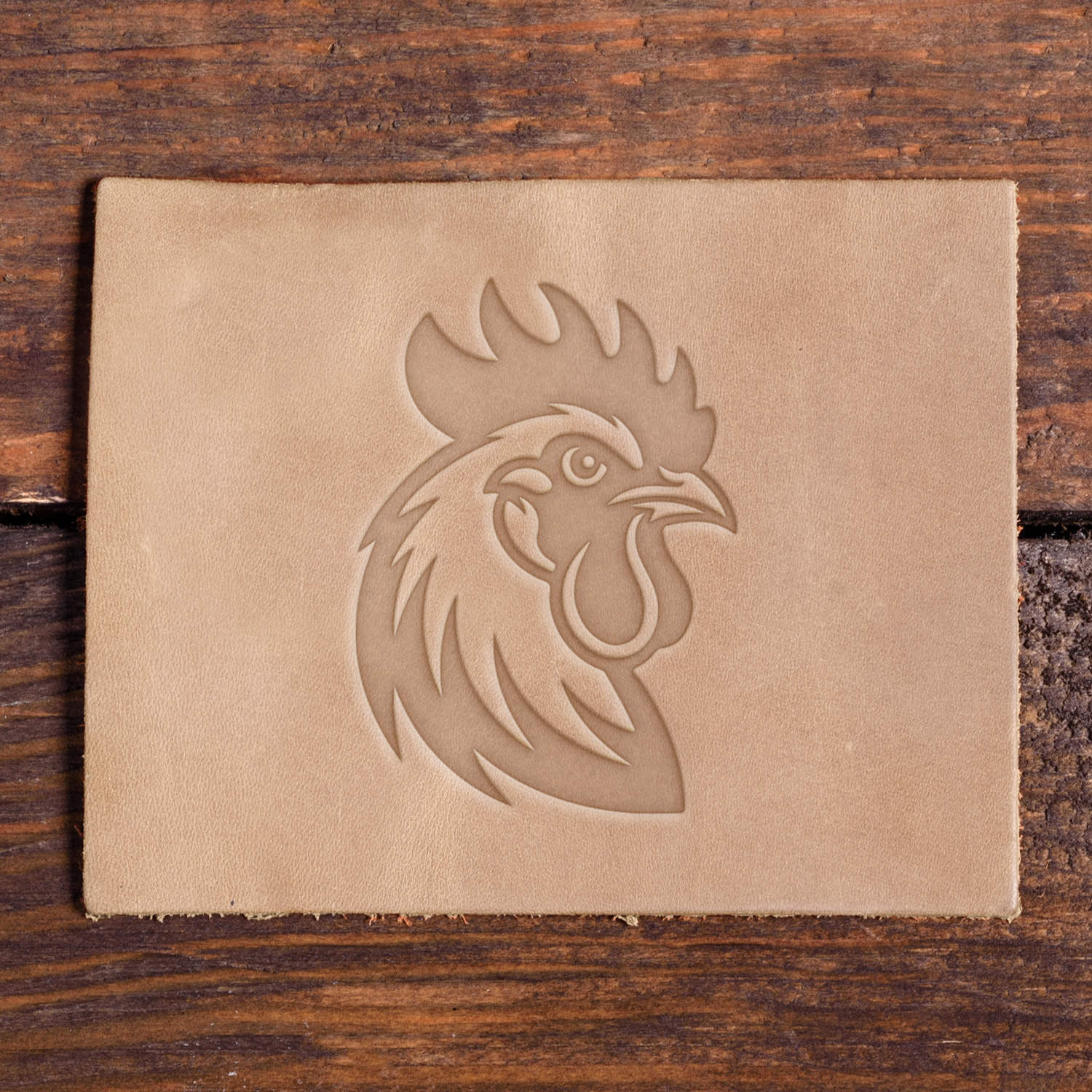 Rooster Head Delrin Leather Stamp