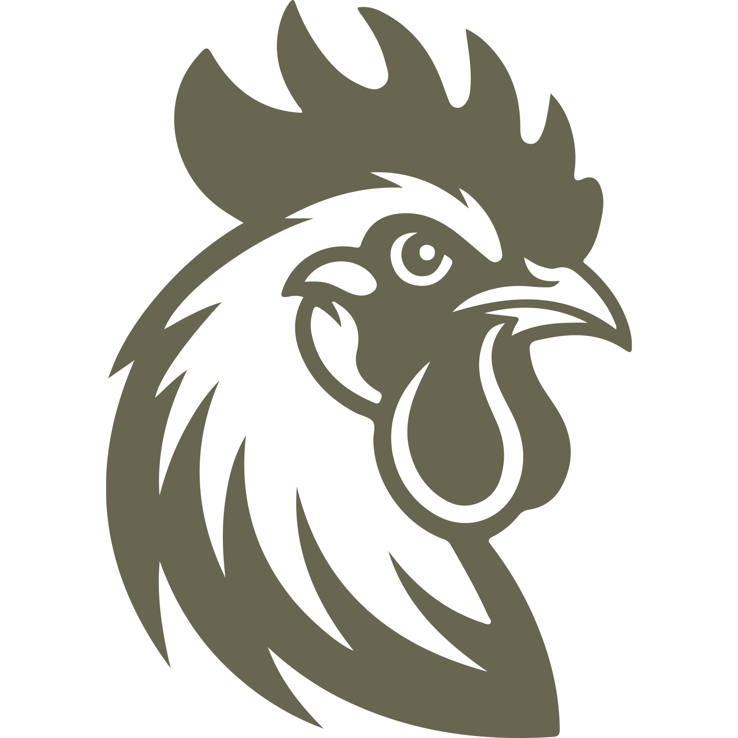 Rooster Head Delrin Leather Stamp