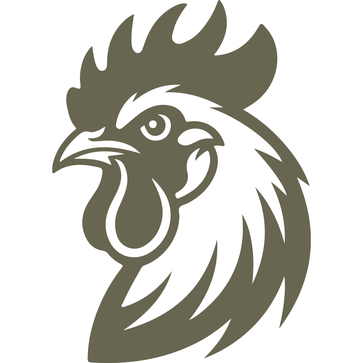 Rooster Head Delrin Leather Stamp