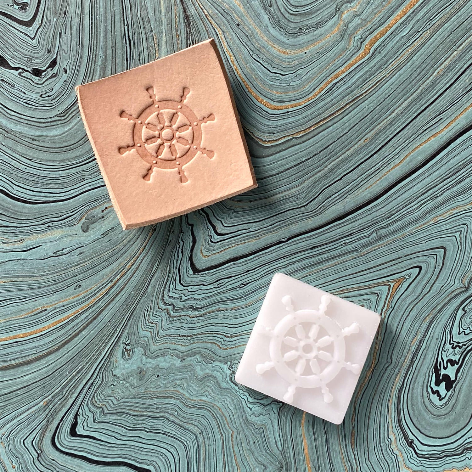 Ship Wheel Delrin Leather Stamp