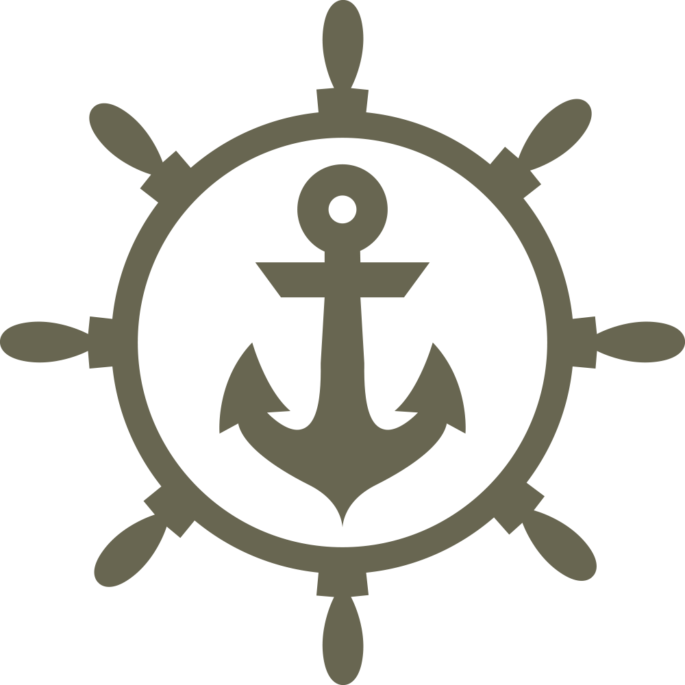 Ship Wheel and Anchor Delrin Leather Stamp