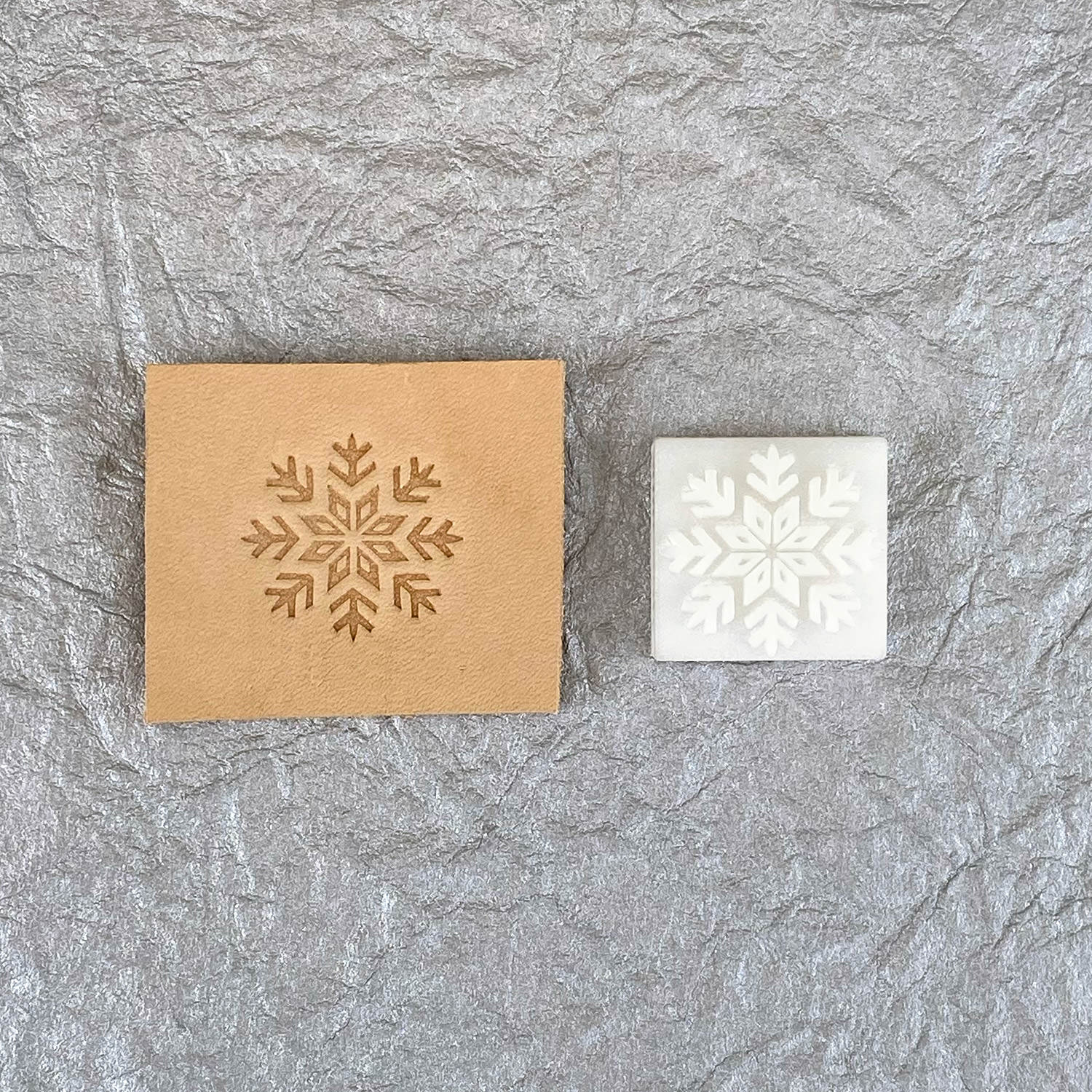 Snowflake Delrin Leather Stamp
