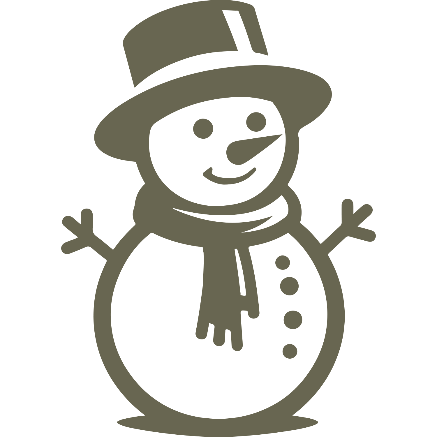 Snowman Delrin Leather Stamp